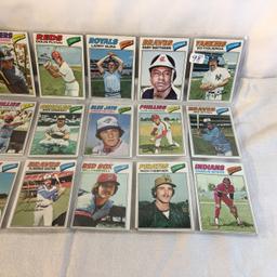 Lot of 18 Pcs Collector Vintage  MLB Baseball  Sport Trading Assorted Cards & Players - See Photos