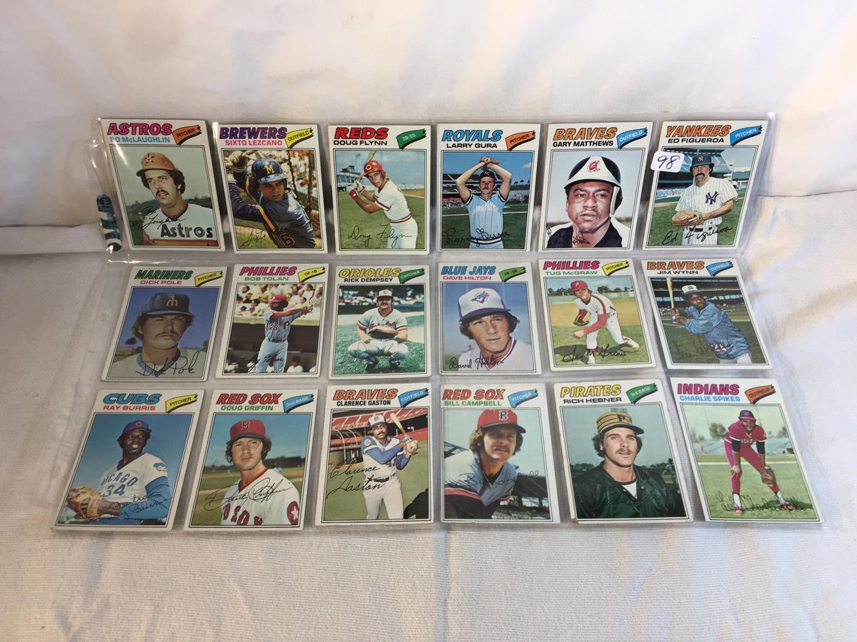 Lot of 18 Pcs Collector Vintage  MLB Baseball  Sport Trading Assorted Cards & Players - See Photos