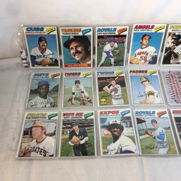 Lot of 18 Pcs Collector Vintage  MLB Baseball  Sport Trading Assorted Cards & Players - See Photos