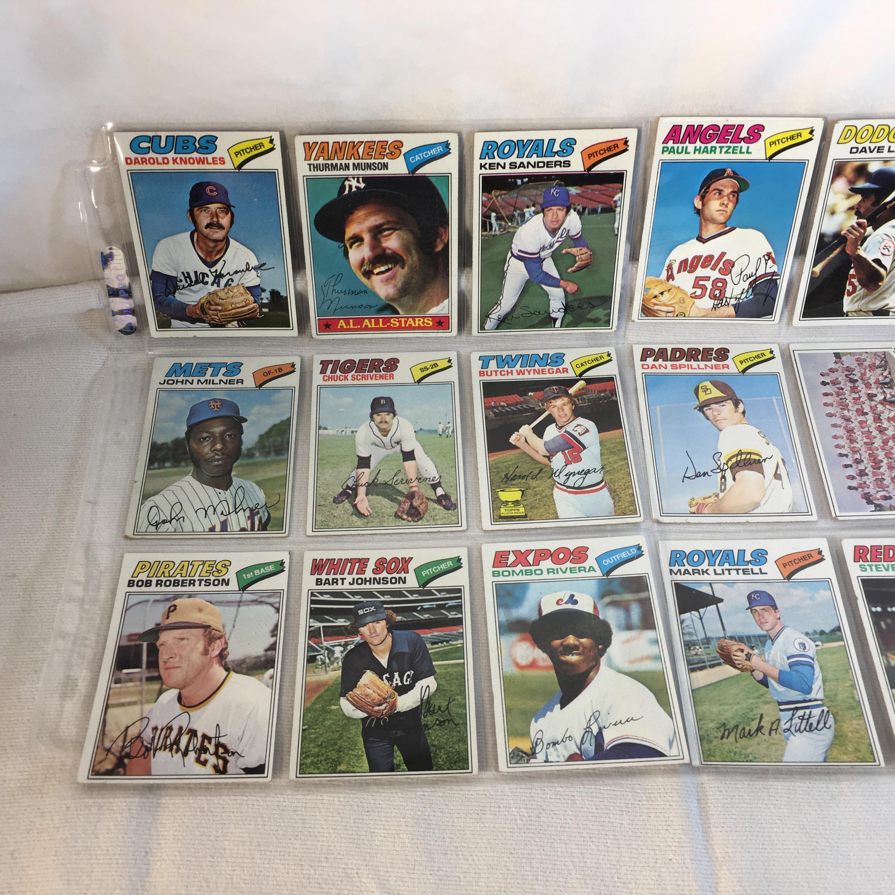 Lot of 18 Pcs Collector Vintage  MLB Baseball  Sport Trading Assorted Cards & Players - See Photos