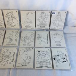 Lot of 18 Pcs Collector Modern Assorted Disney Characters Trading Game Cards - See Pictures