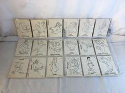 Lot of 18 Pcs Collector Modern Assorted Disney Characters Trading Game Cards - See Pictures