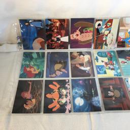 Lot of 18 Pcs Collector Modern Assorted Disney Characters Trading Game Cards - See Pictures