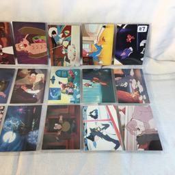 Lot of 18 Pcs Collector Modern Assorted Disney Characters Trading Game Cards - See Pictures