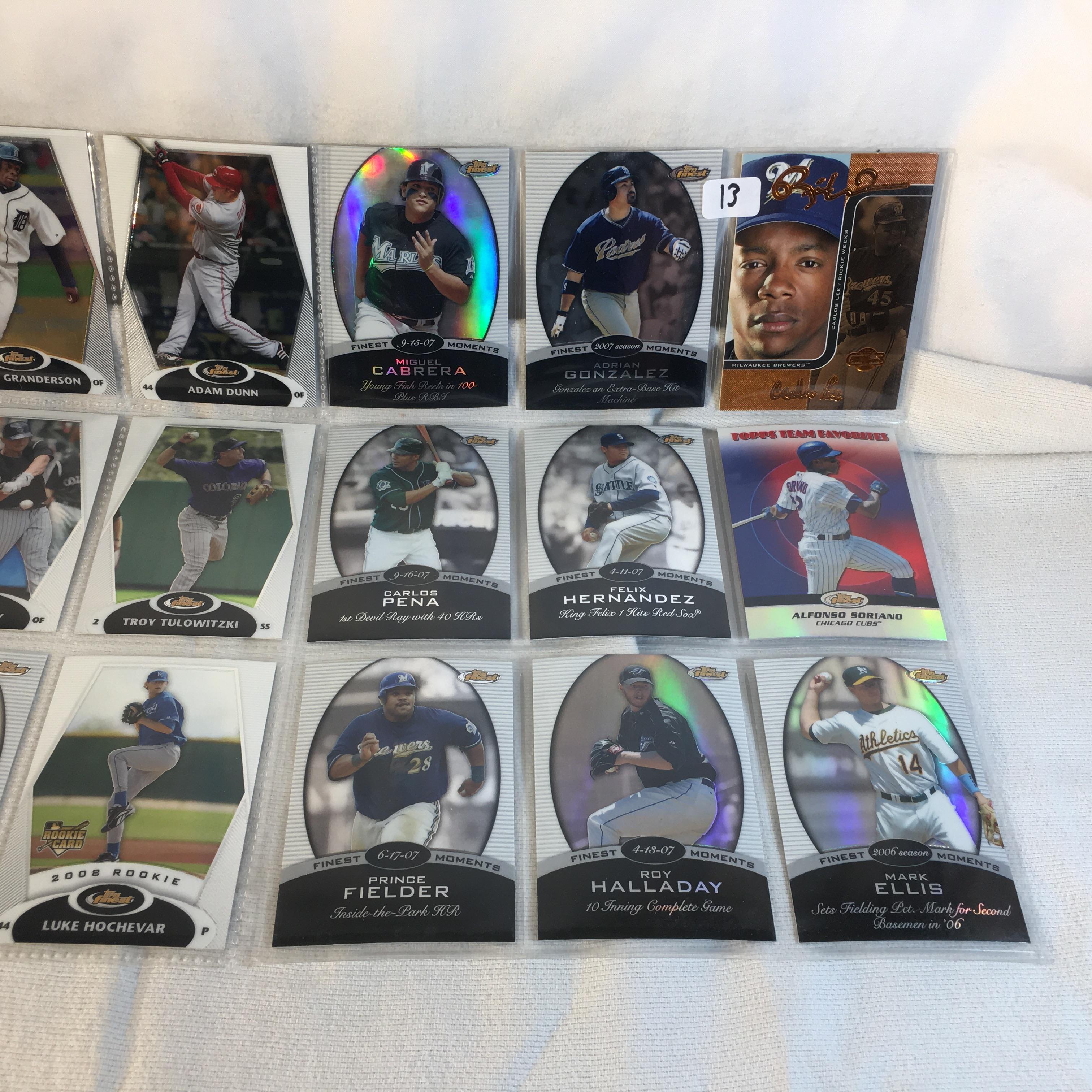 Lot of 18 Pcs Collector Modern MLB Baseball Sport Trading Assorted Cards and Players - See Photos