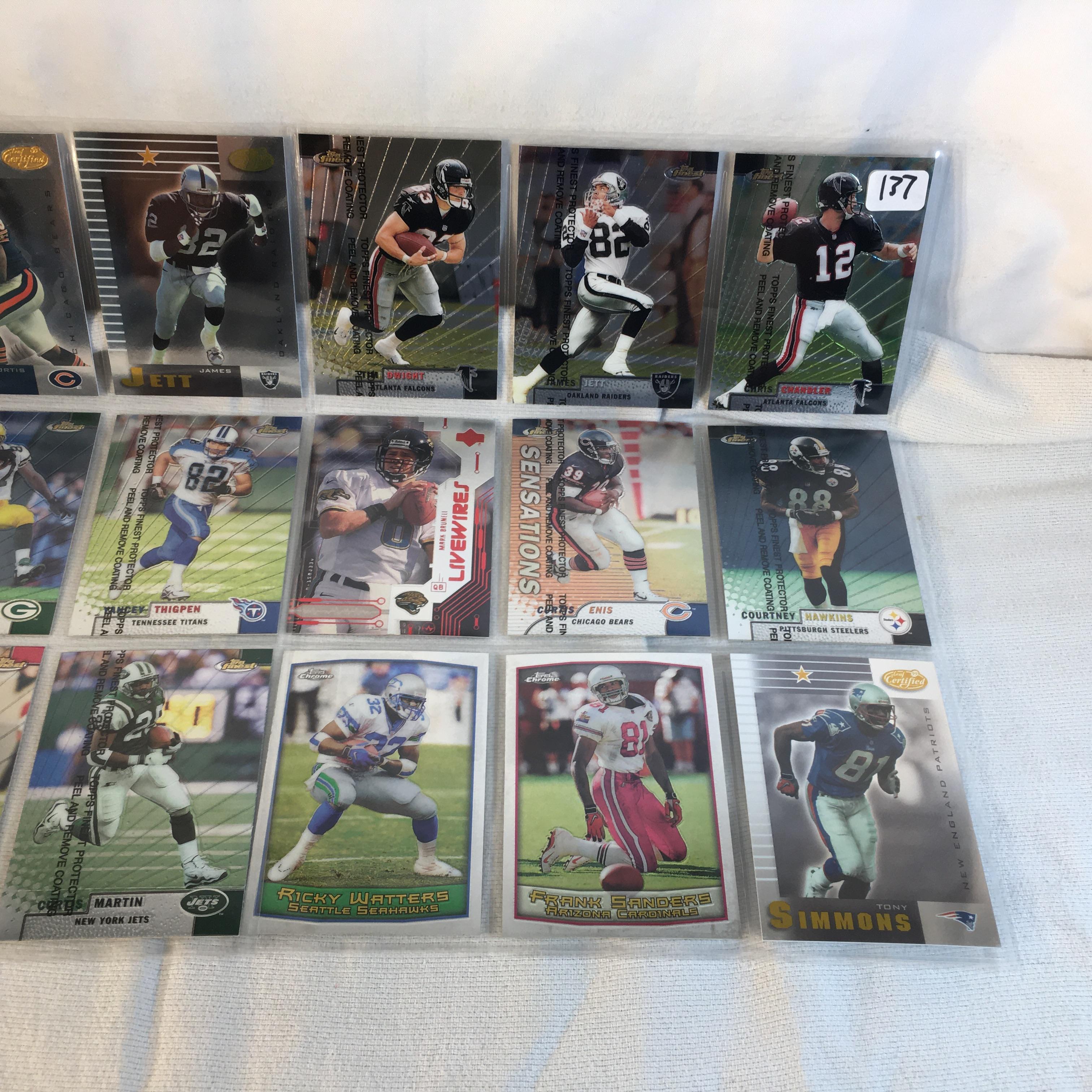 Lot of 18 Pcs Collector Modern NFL Football Sport Trading Assorted Cards and Players -See Pictures