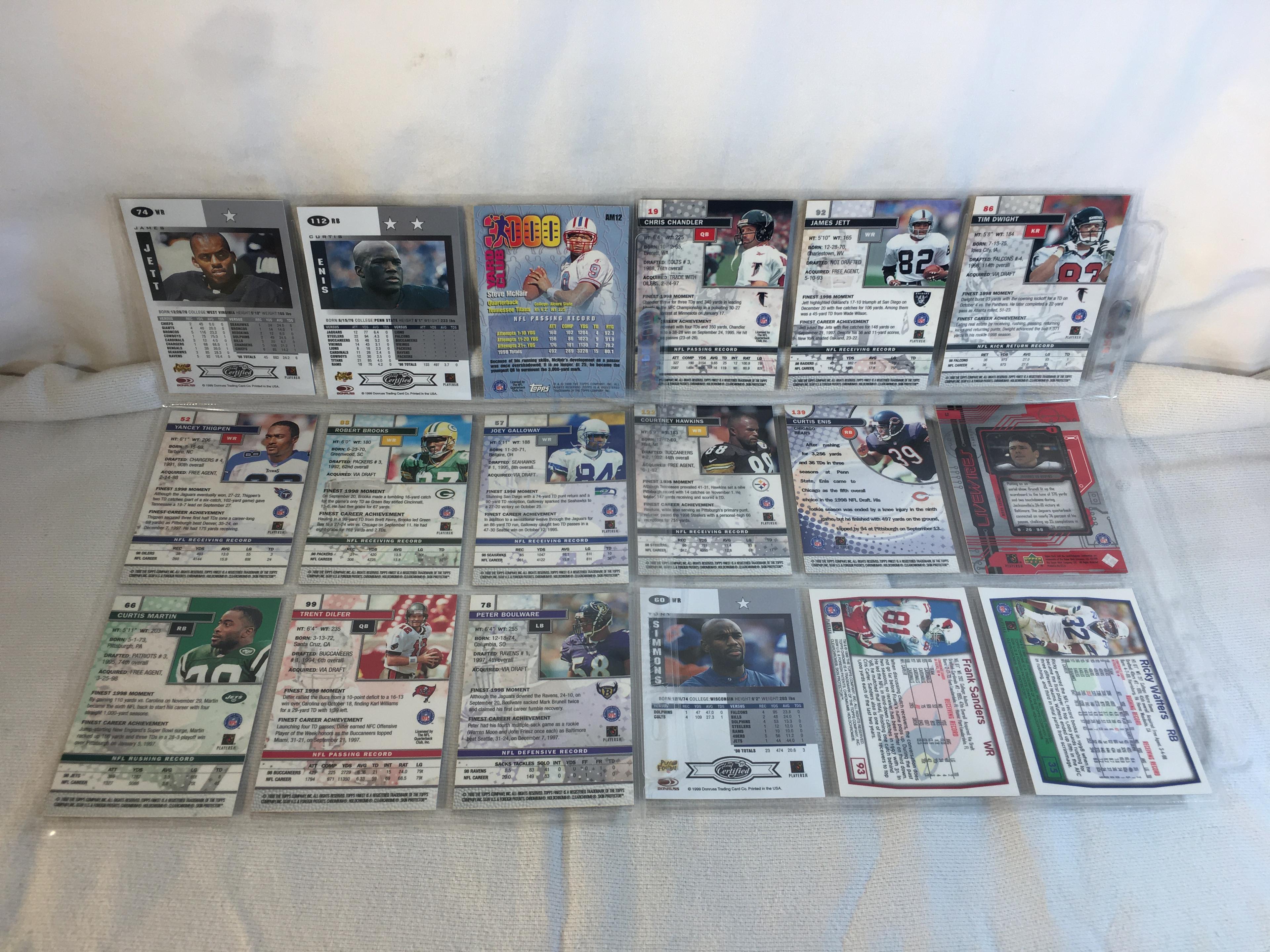 Lot of 18 Pcs Collector Modern NFL Football Sport Trading Assorted Cards and Players -See Pictures