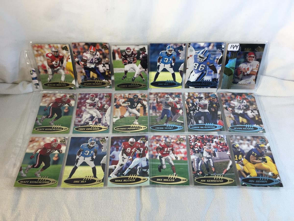 Lot of 18 Pcs Collector Modern NFL Football Sport Trading Assorted Cards and Players -See Pictures