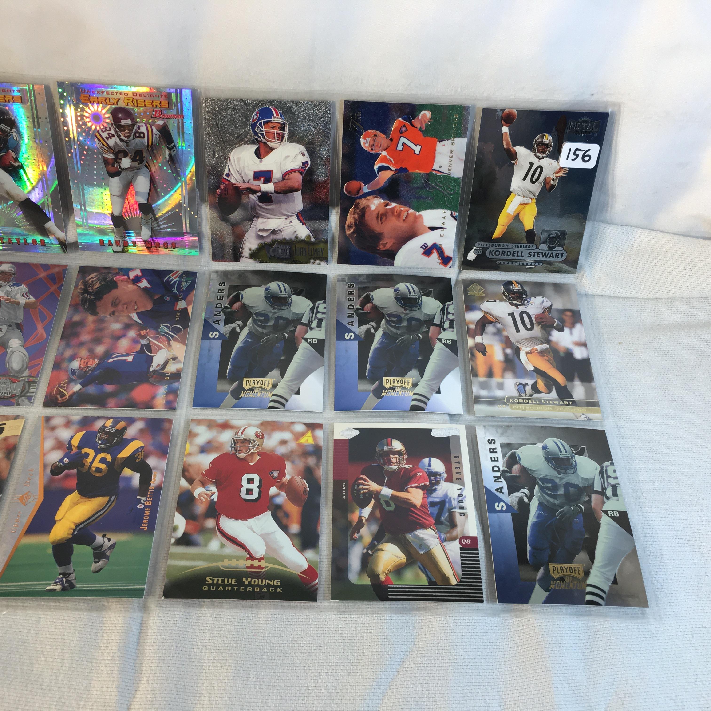 Lot of 18 Pcs Collector Modern NFL Football Sport Trading Assorted Cards and Players -See Pictures