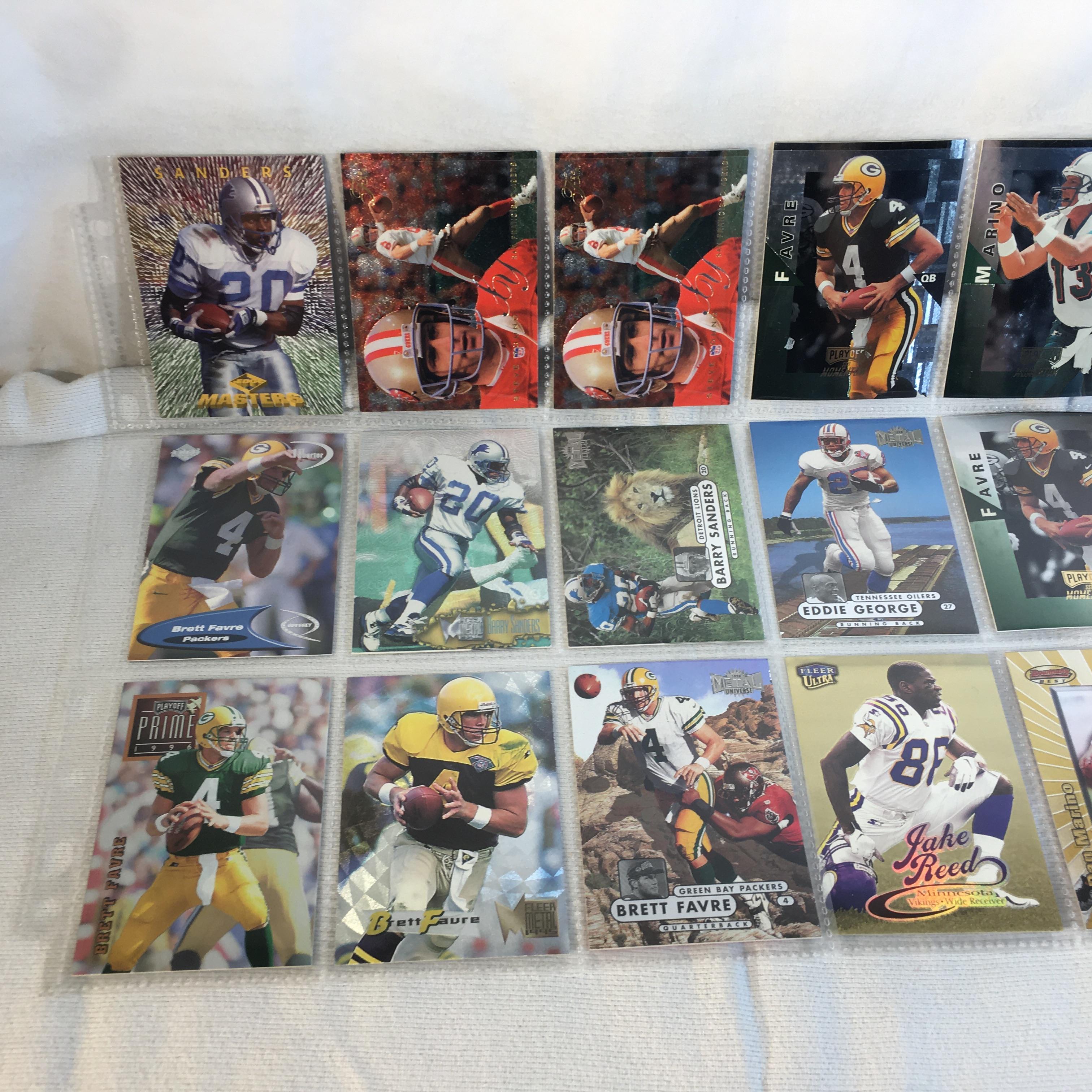 Lot of 18 Pcs Collector Modern NFL Football Sport Trading Assorted Cards and Players -See Pictures