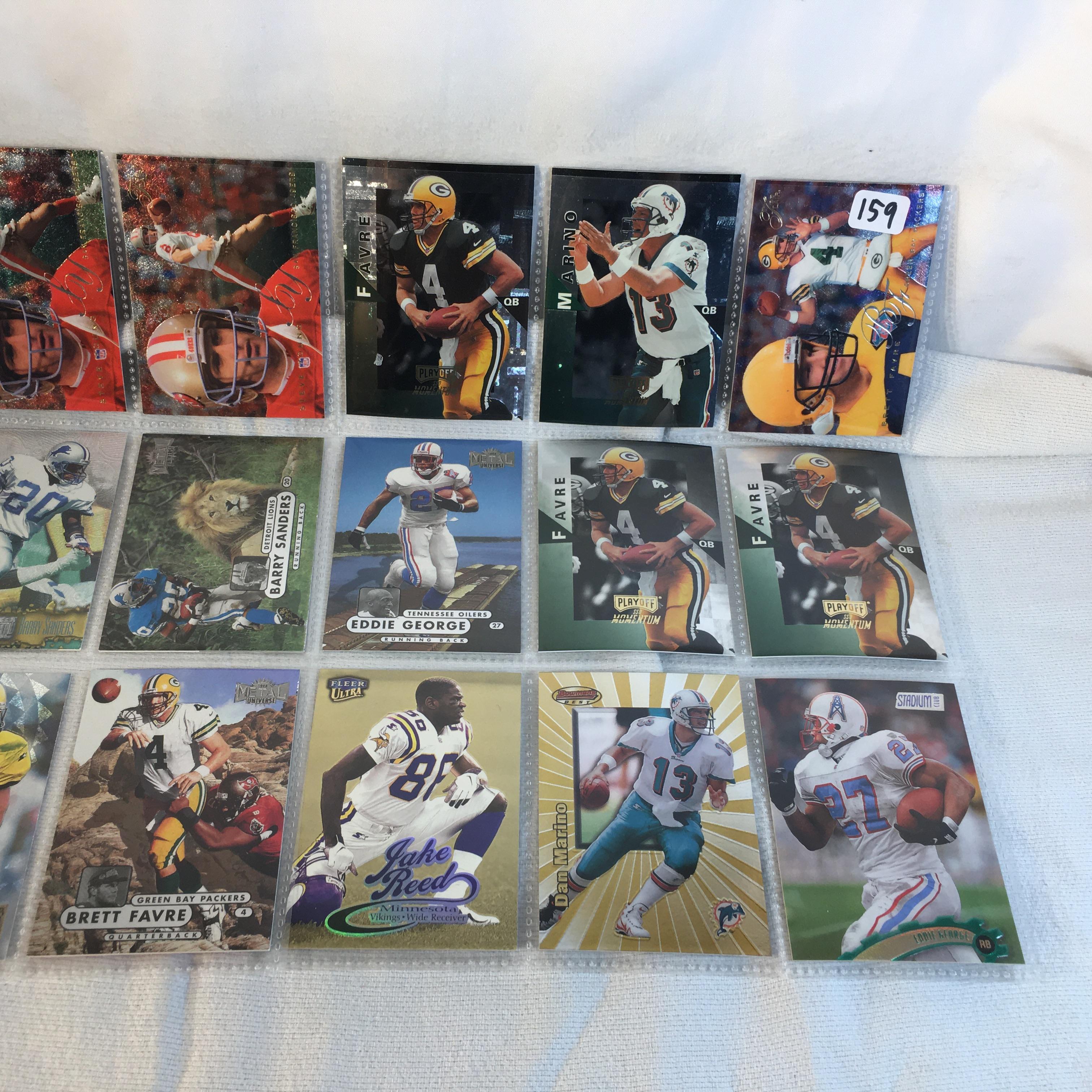 Lot of 18 Pcs Collector Modern NFL Football Sport Trading Assorted Cards and Players -See Pictures