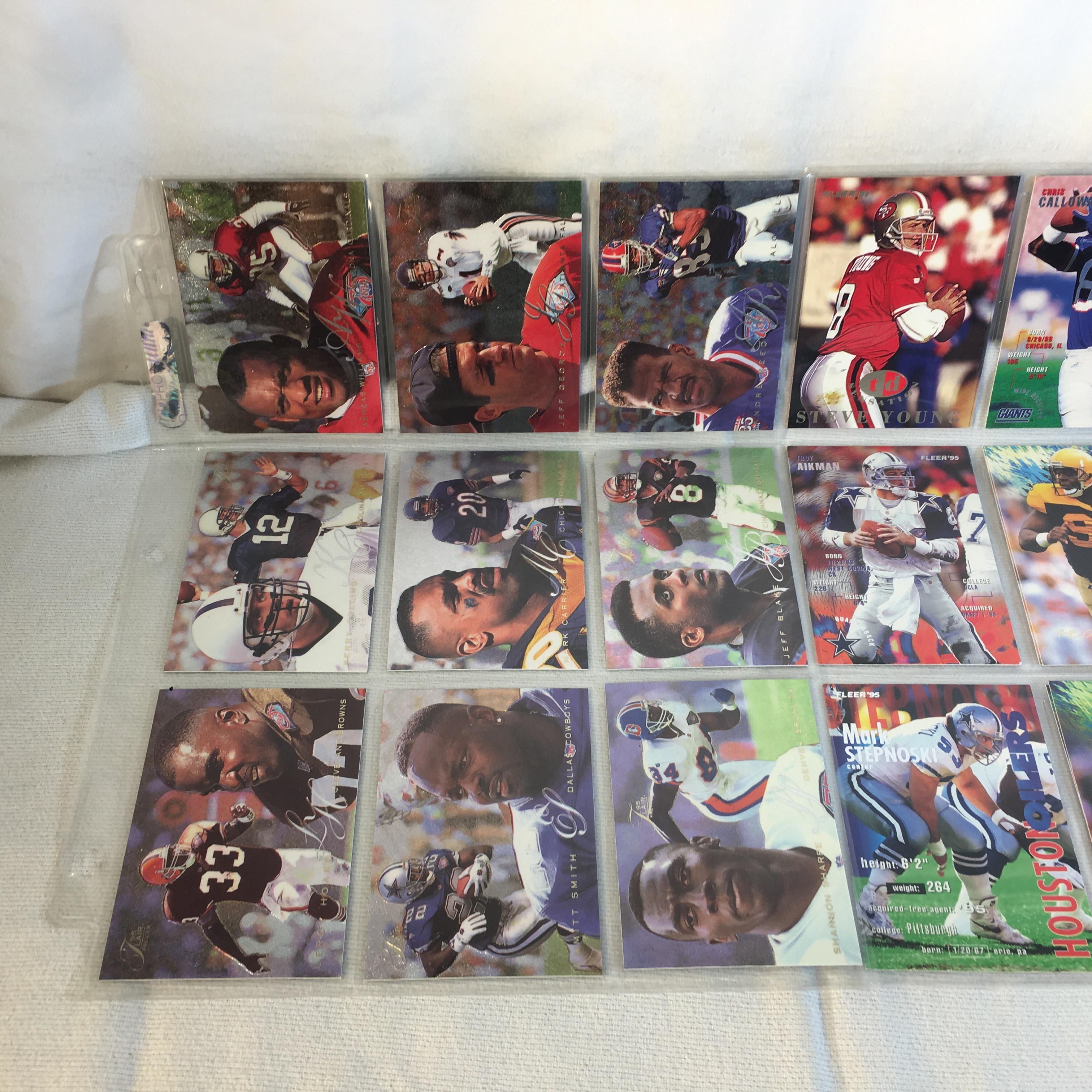 Lot of 18 Pcs Collector Modern NFL Football Sport Trading Assorted Cards and Players -See Pictures