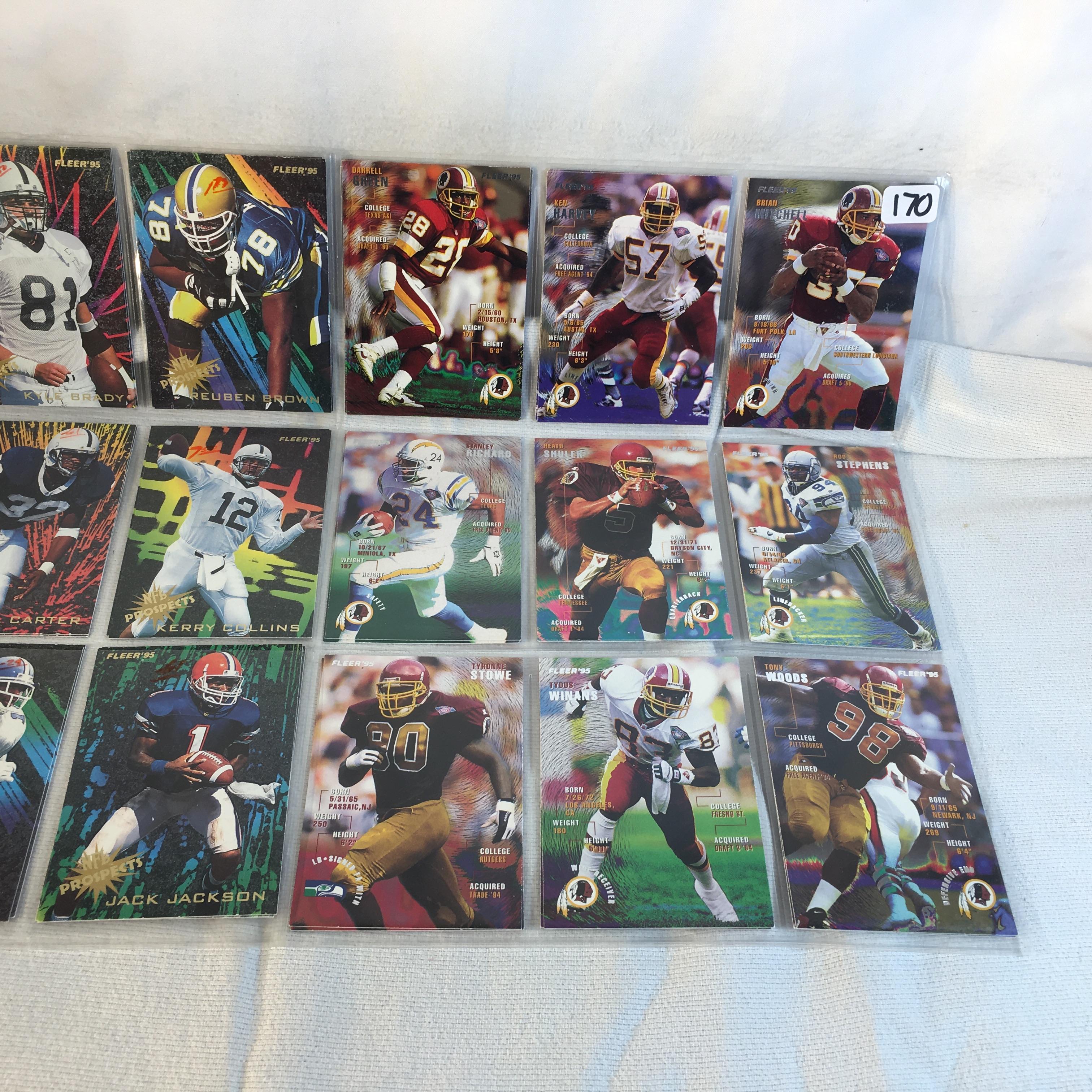 Lot of 18 Pcs Collector Modern NFL Football Sport Trading Assorted Cards and Players -See Pictures