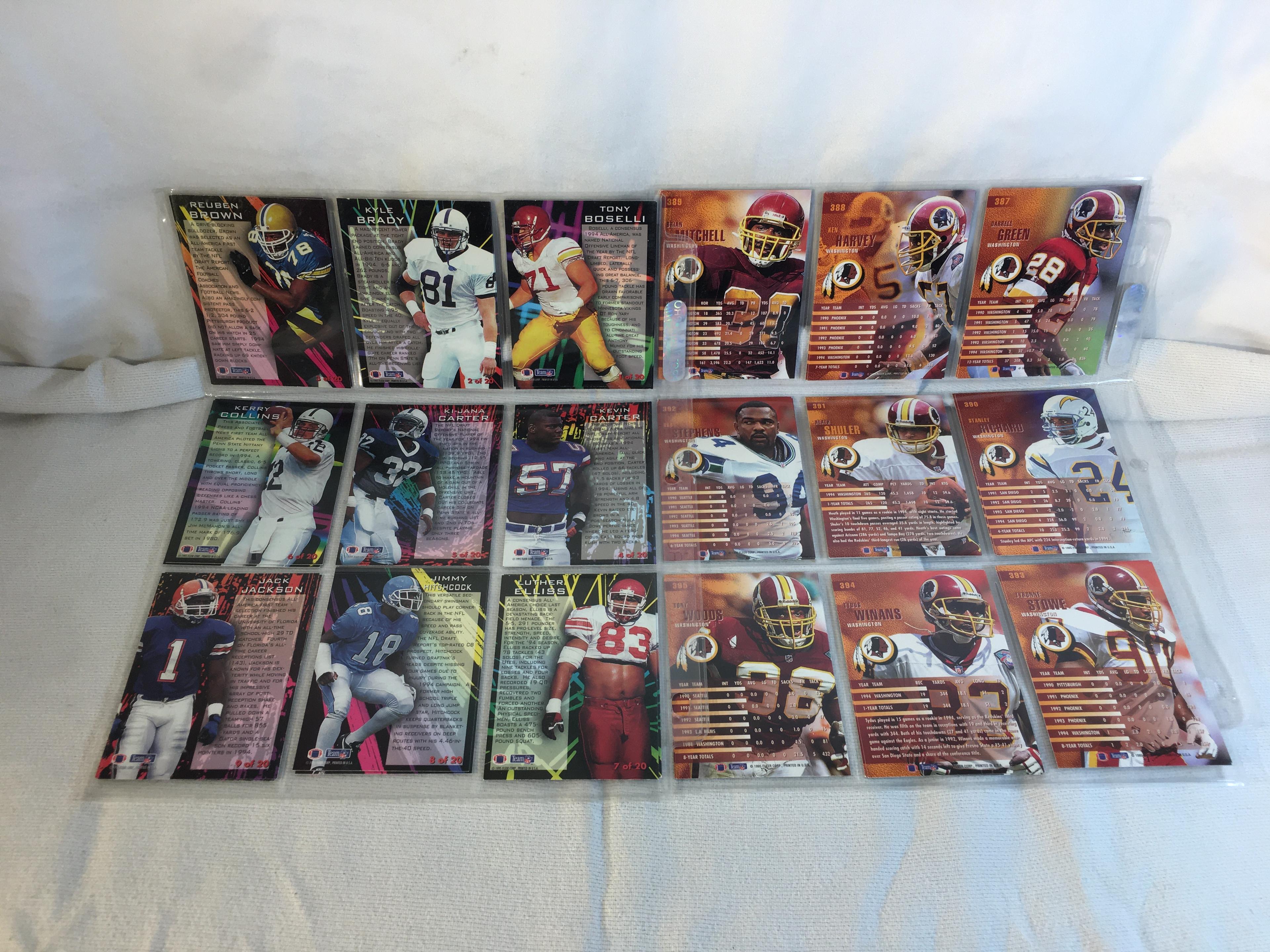 Lot of 18 Pcs Collector Modern NFL Football Sport Trading Assorted Cards and Players -See Pictures