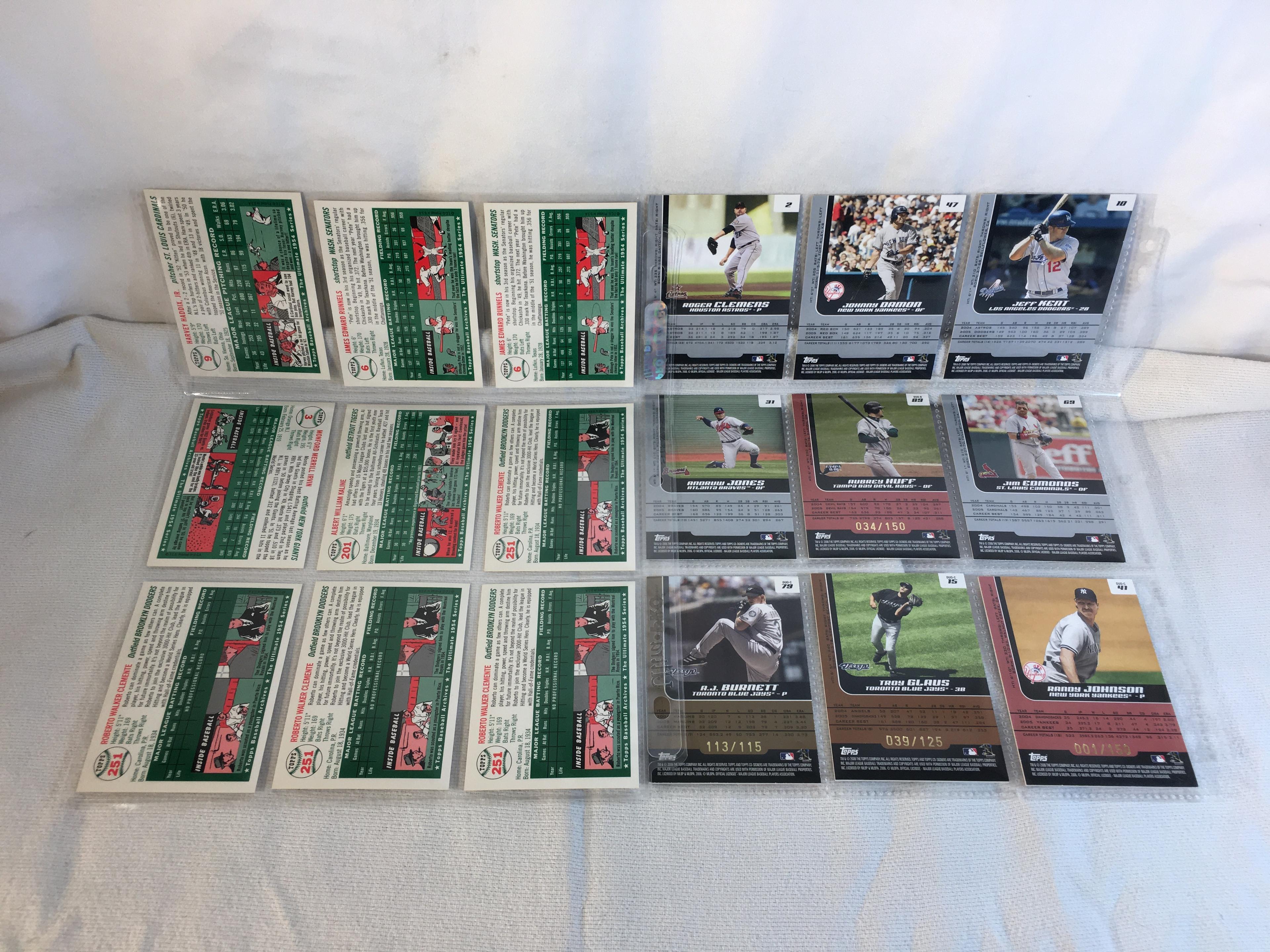 Lot of 18 Pcs Collector Modern MLB Baseball Sport Trading Assorted Cards and Players - See Photos