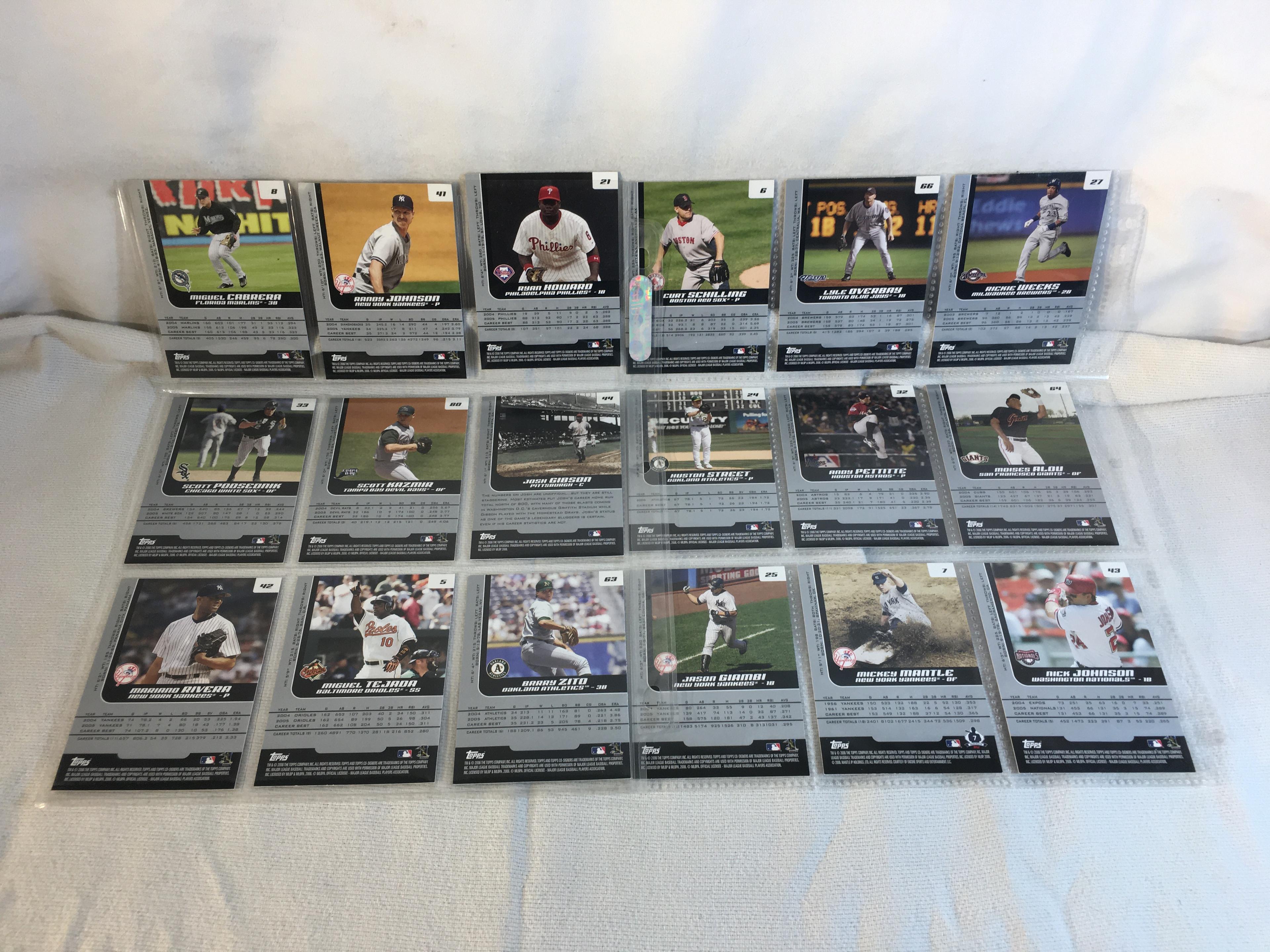 Lot of 18 Pcs Collector Modern MLB Baseball Sport Trading Assorted Cards and Players - See Photos