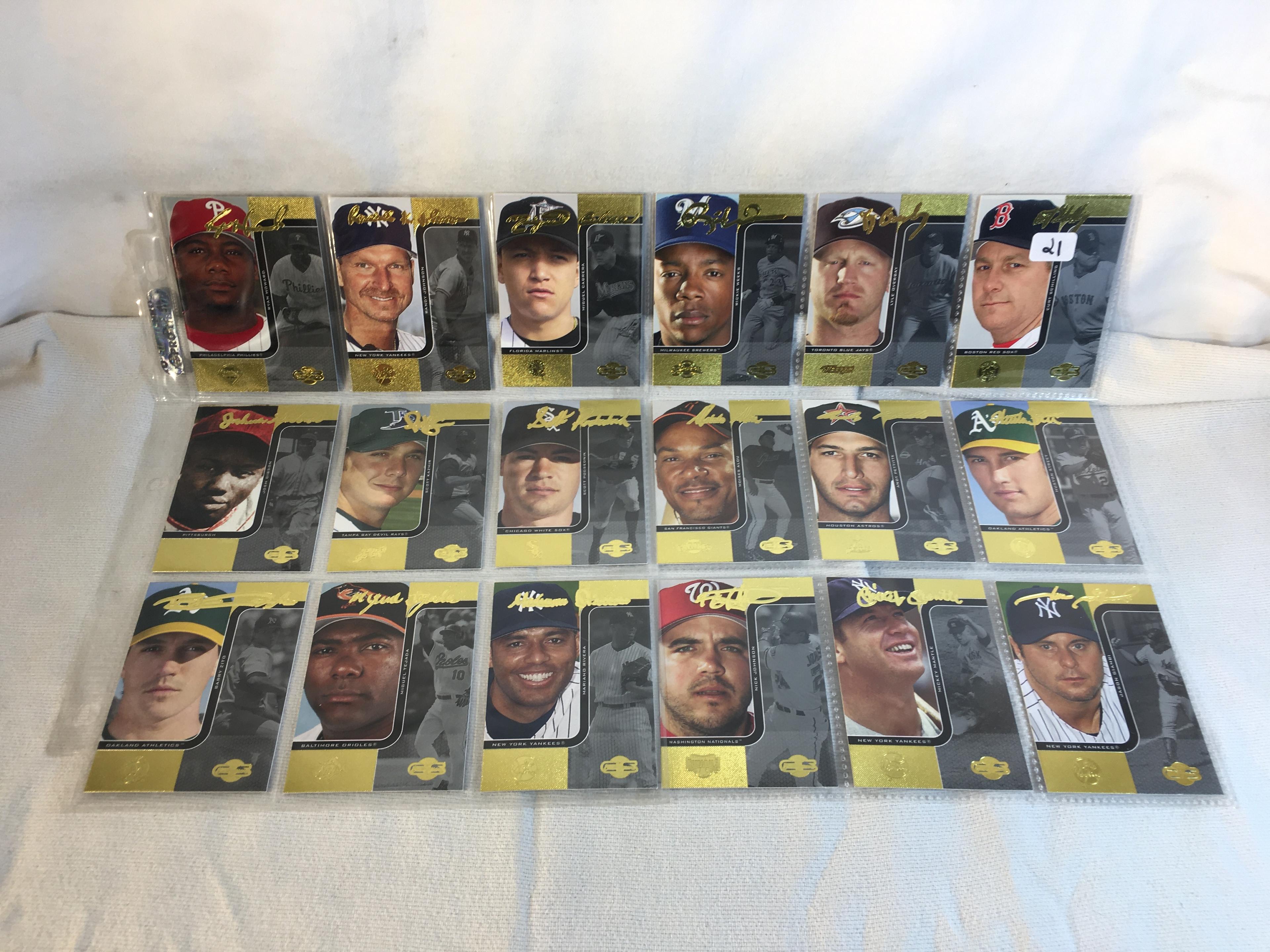 Lot of 18 Pcs Collector Modern MLB Baseball Sport Trading Assorted Cards and Players - See Photos