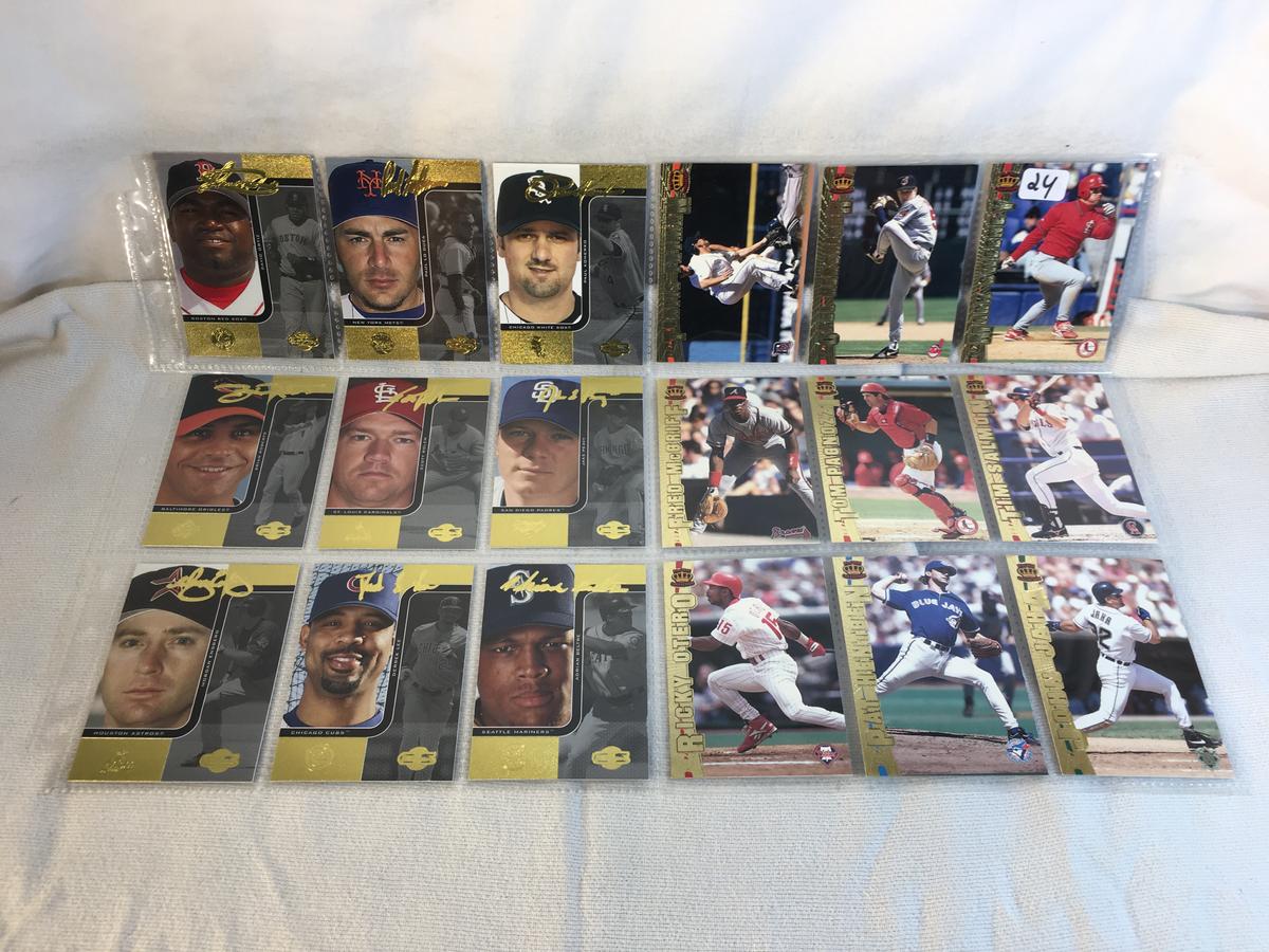 Lot of 18 Pcs Collector Modern MLB Baseball Sport Trading Assorted Cards and Players - See Photos