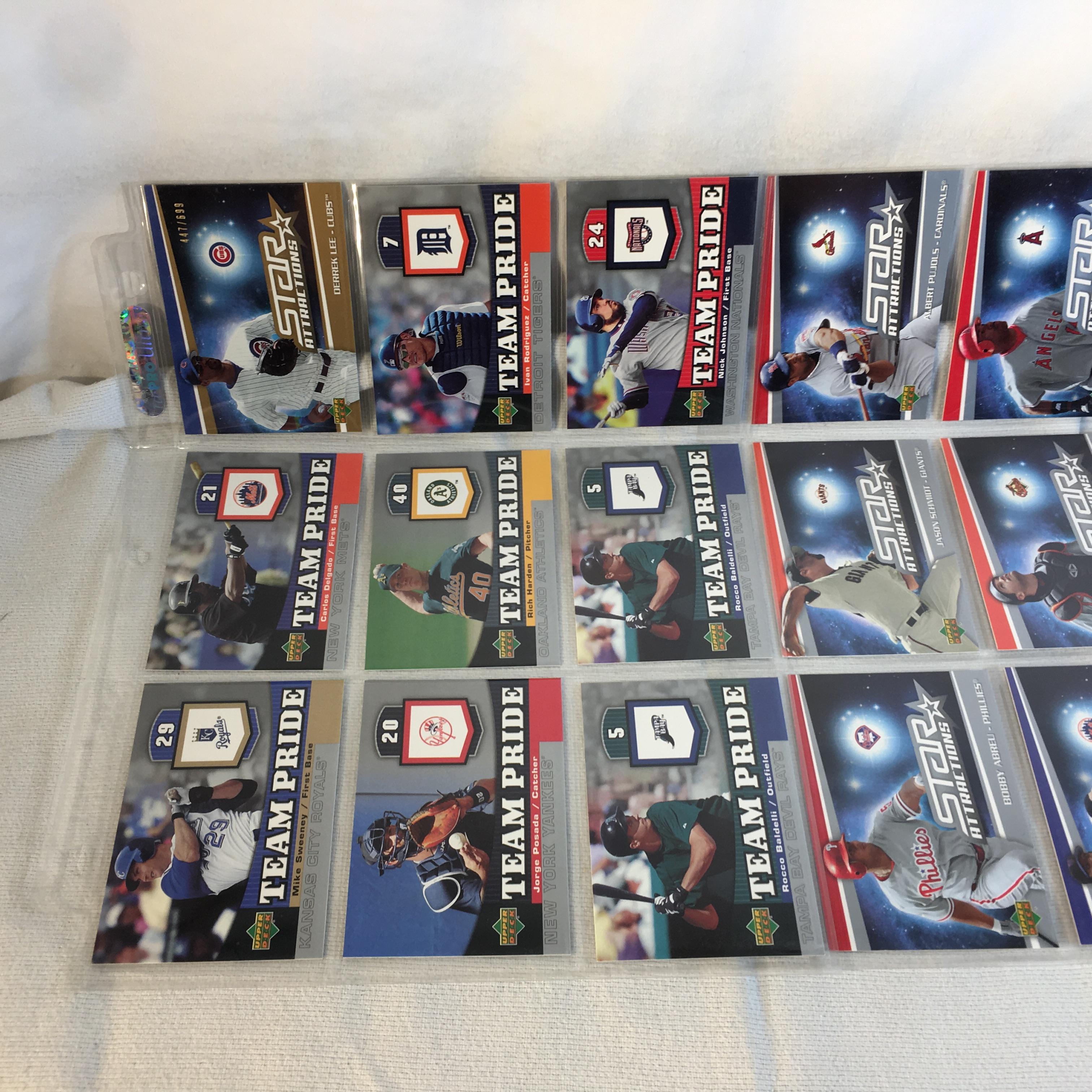 Lot of 18 Pcs Collector Modern MLB Baseball Sport Trading Assorted Cards and Players - See Photos