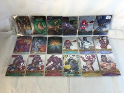 Lot of 18 Pcs Collector Modern Assorted DC and Marvel Super Heroes Trading Game Cards -See Photos