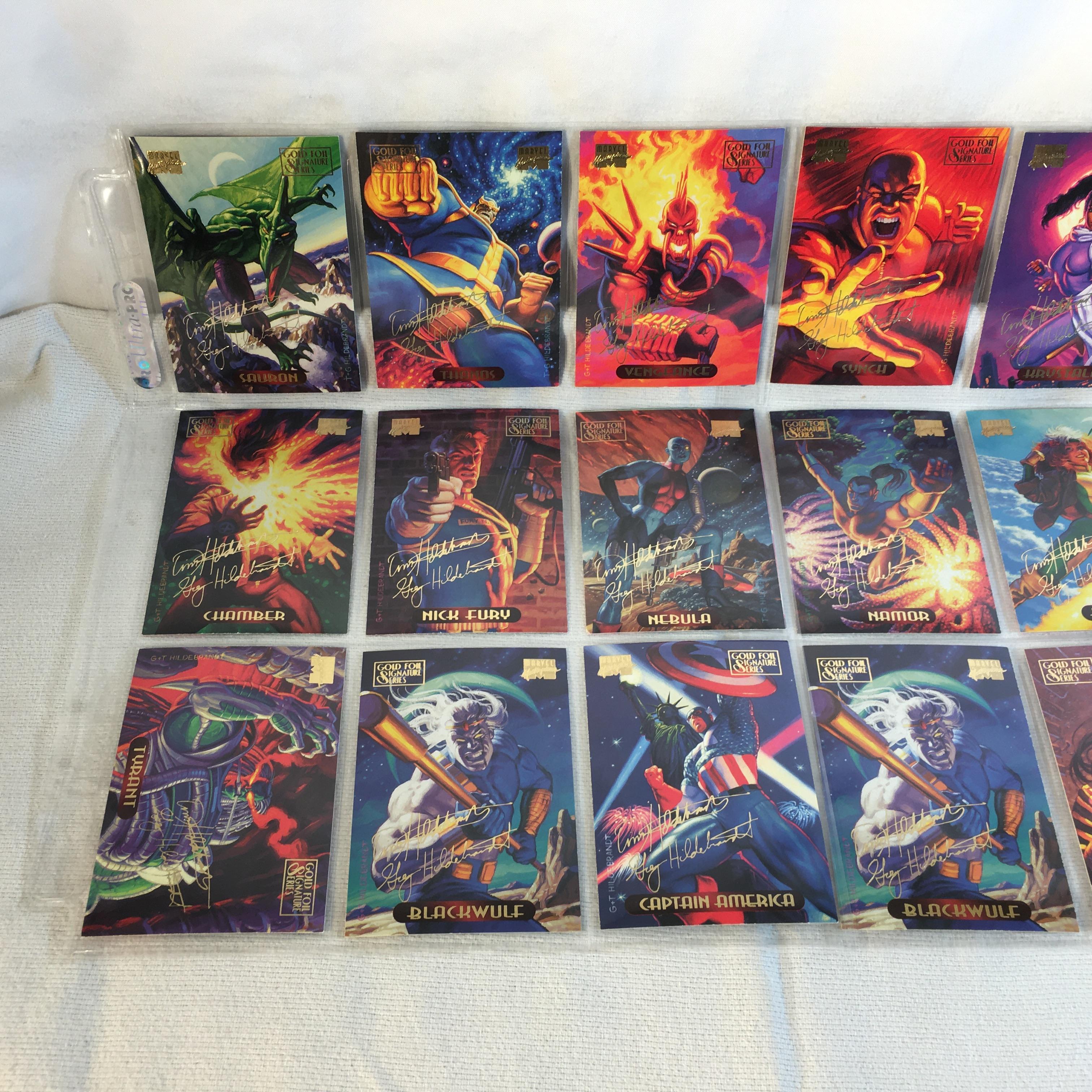 Lot of 18 Pcs Collector Modern Assorted DC and Marvel Super Heroes Trading Game Cards -See Photos