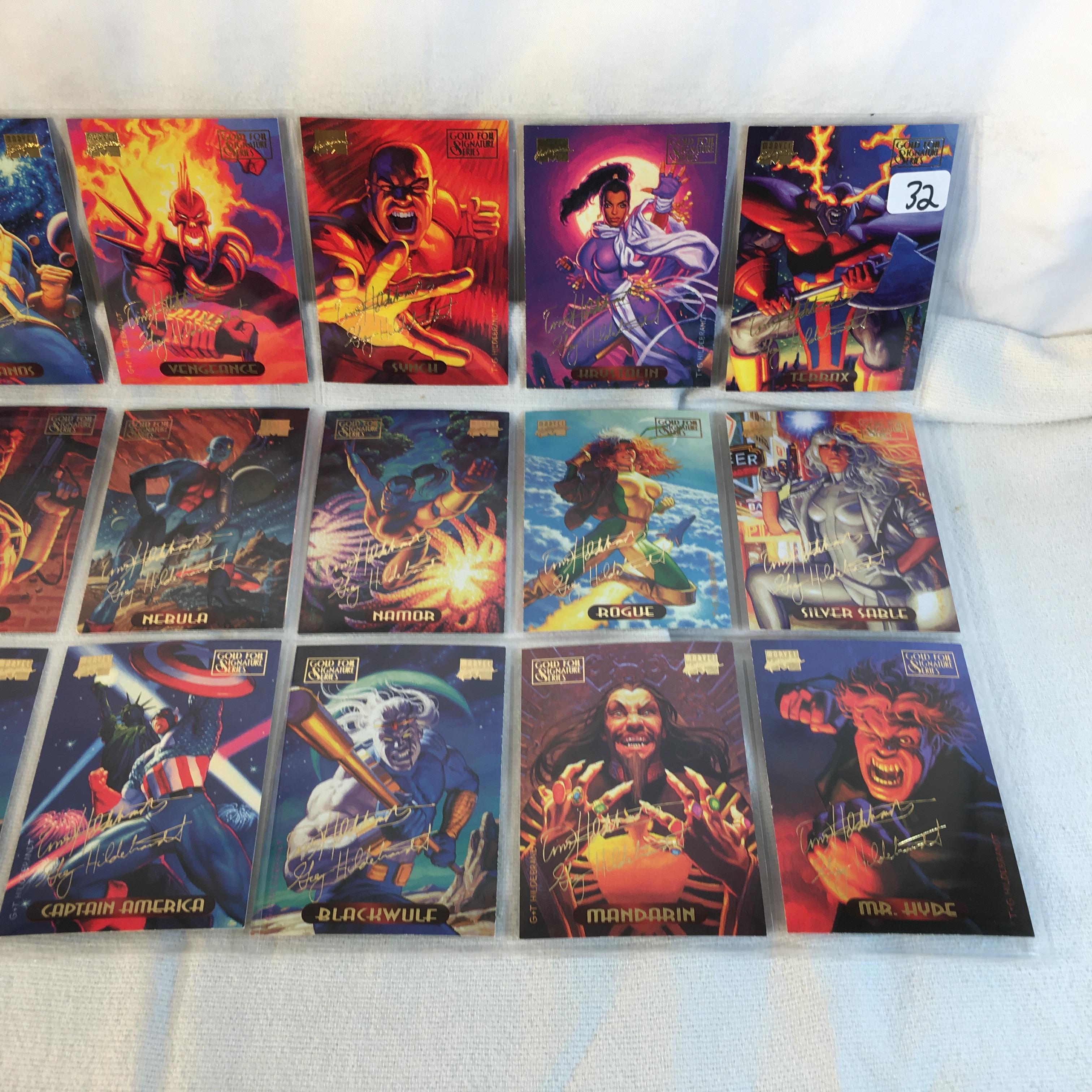 Lot of 18 Pcs Collector Modern Assorted DC and Marvel Super Heroes Trading Game Cards -See Photos