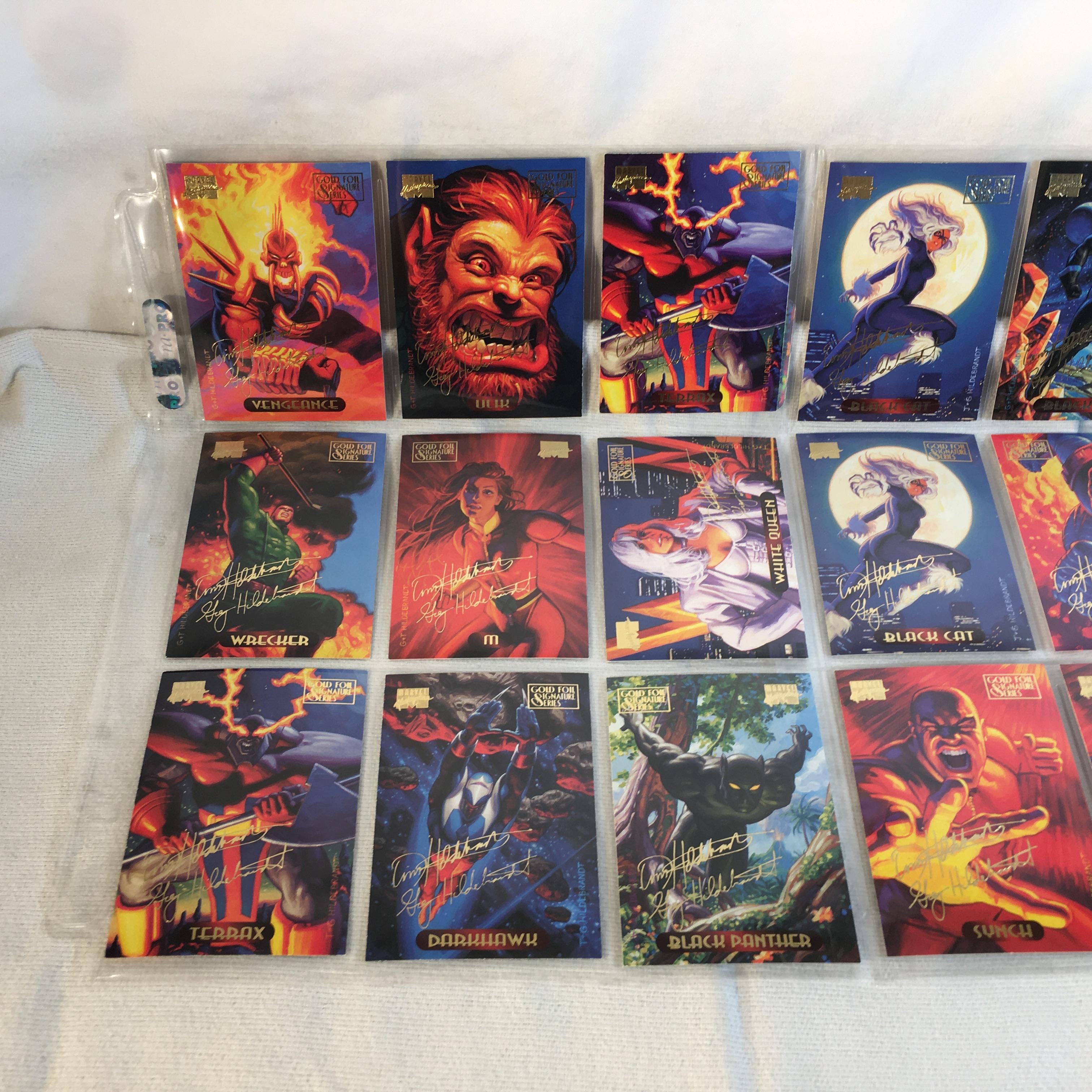 Lot of 18 Pcs Collector Modern Assorted DC and Marvel Super Heroes Trading Game Cards -See Photos