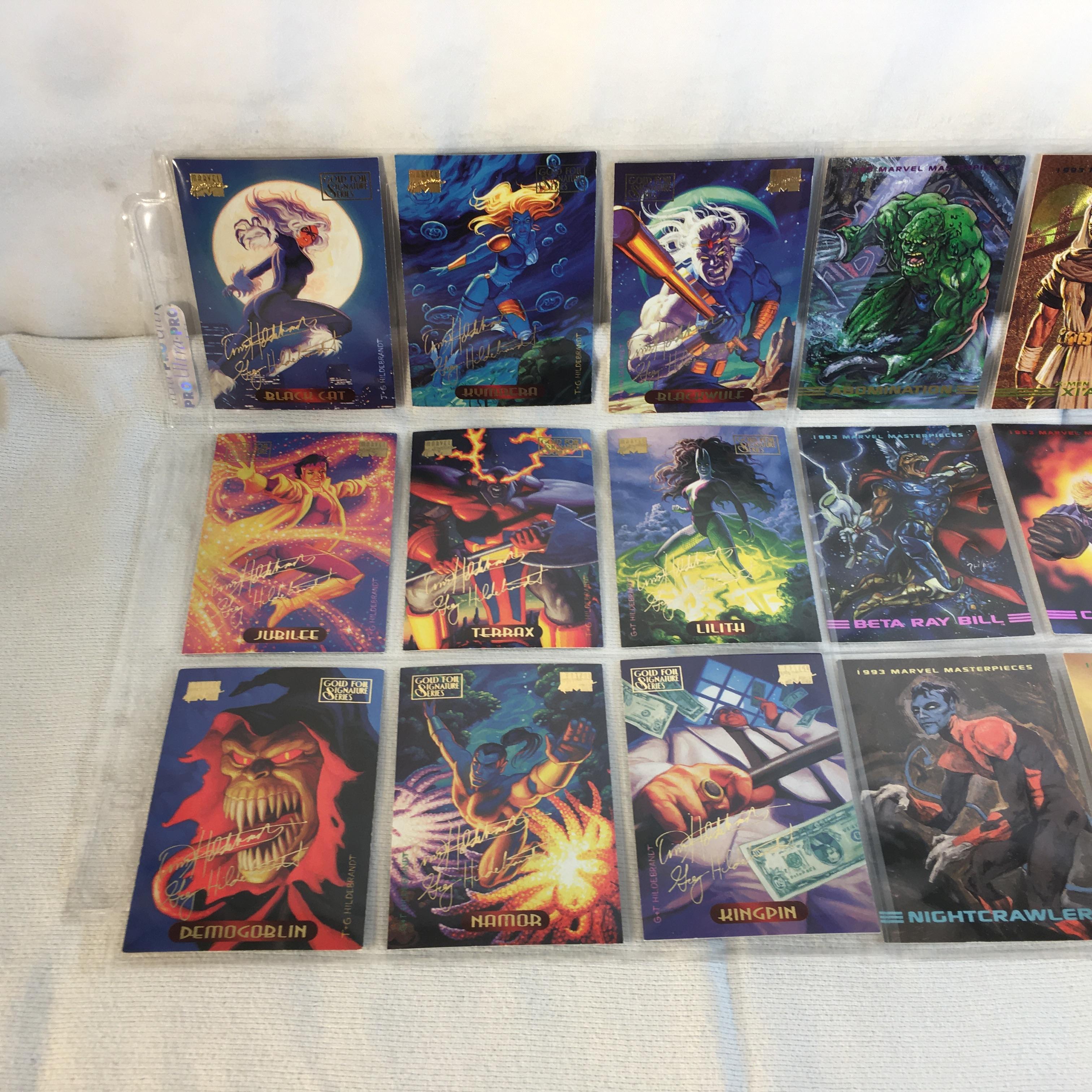 Lot of 18 Pcs Collector Modern Assorted DC and Marvel Super Heroes Trading Game Cards -See Photos