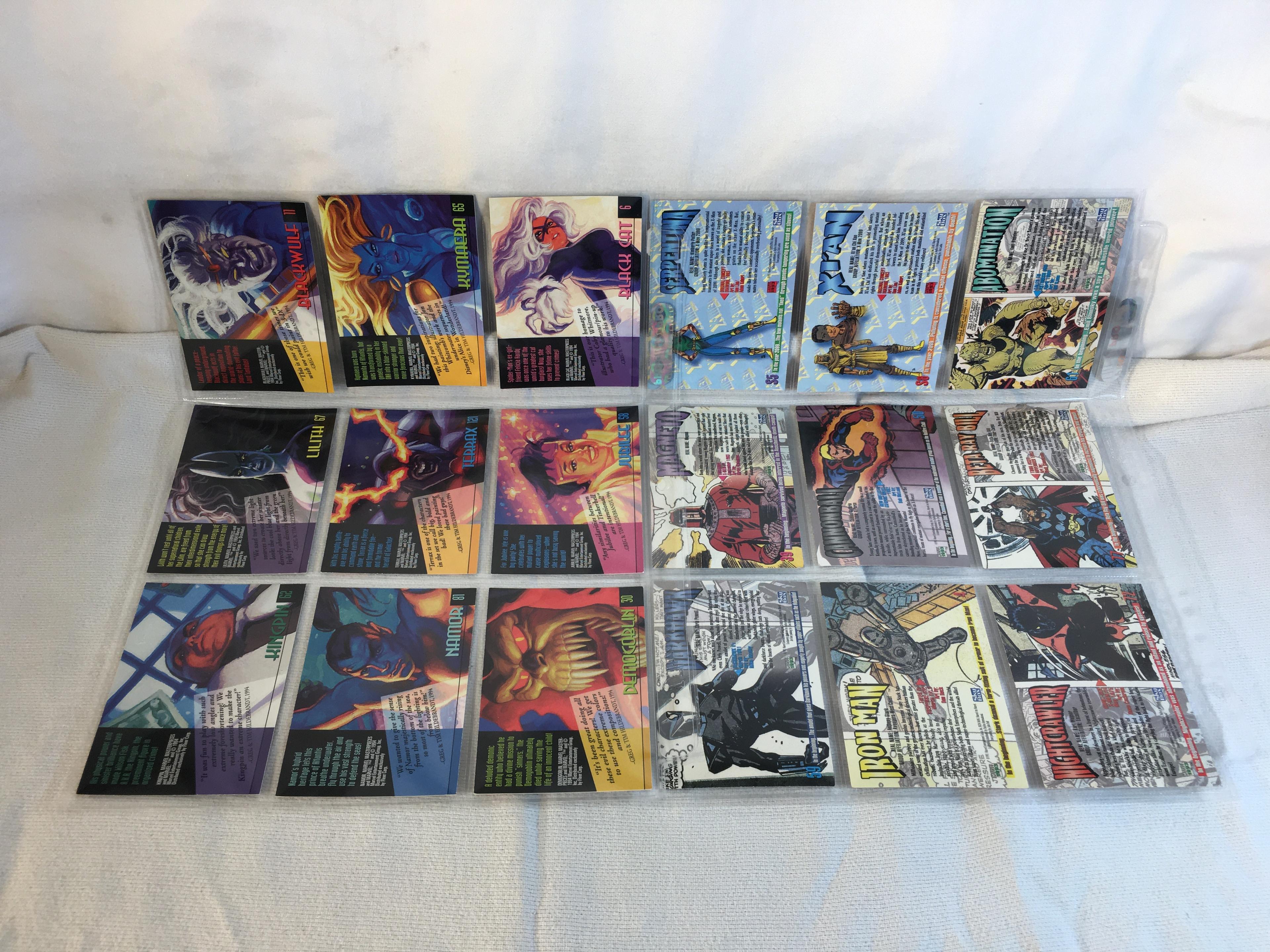 Lot of 18 Pcs Collector Modern Assorted DC and Marvel Super Heroes Trading Game Cards -See Photos