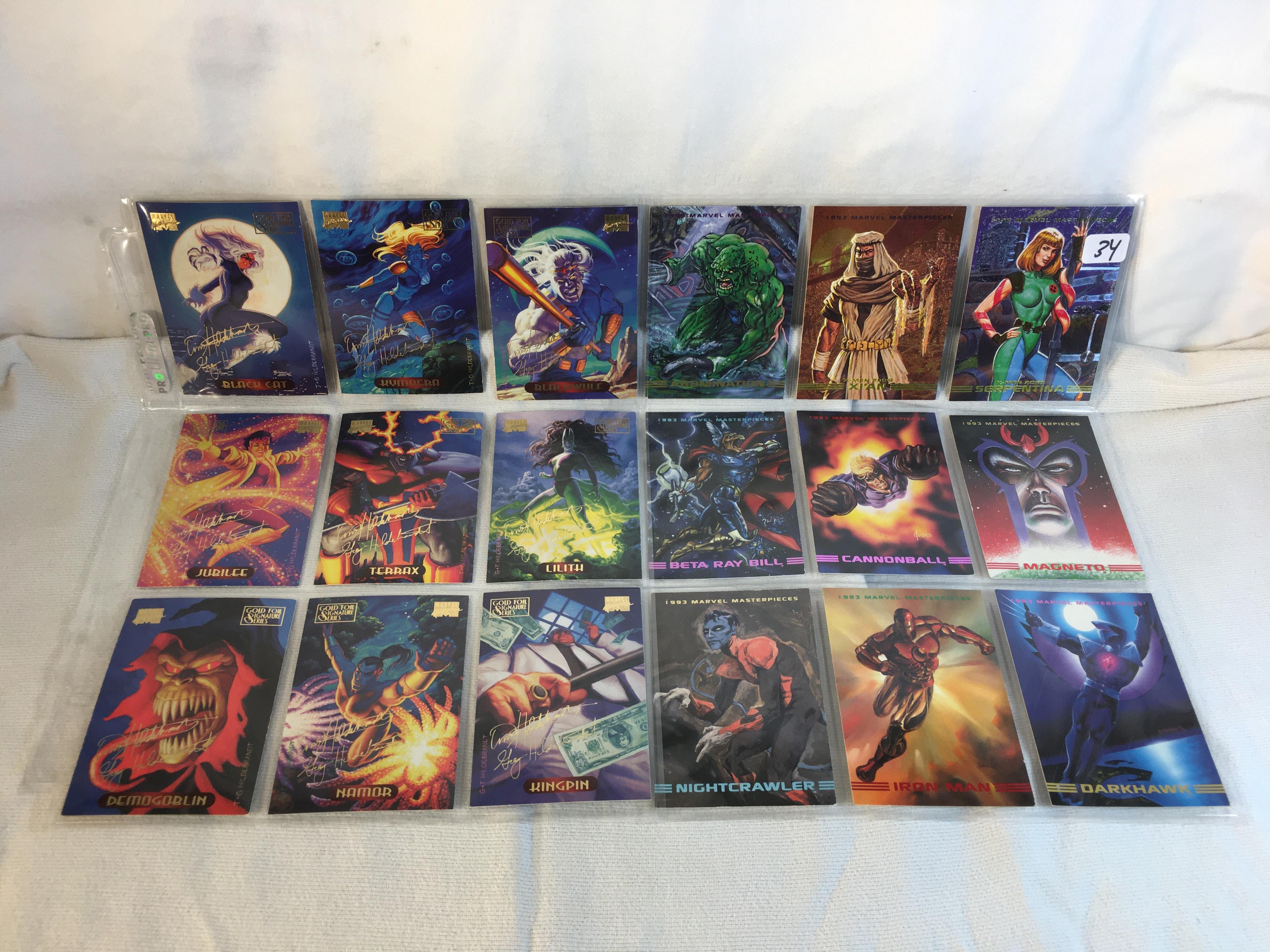 Lot of 18 Pcs Collector Modern Assorted DC and Marvel Super Heroes Trading Game Cards -See Photos