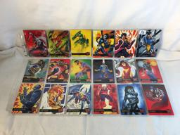 Lot of 18 Pcs Collector Modern Assorted DC and Marvel Super Heroes Trading Game Cards -See Photos