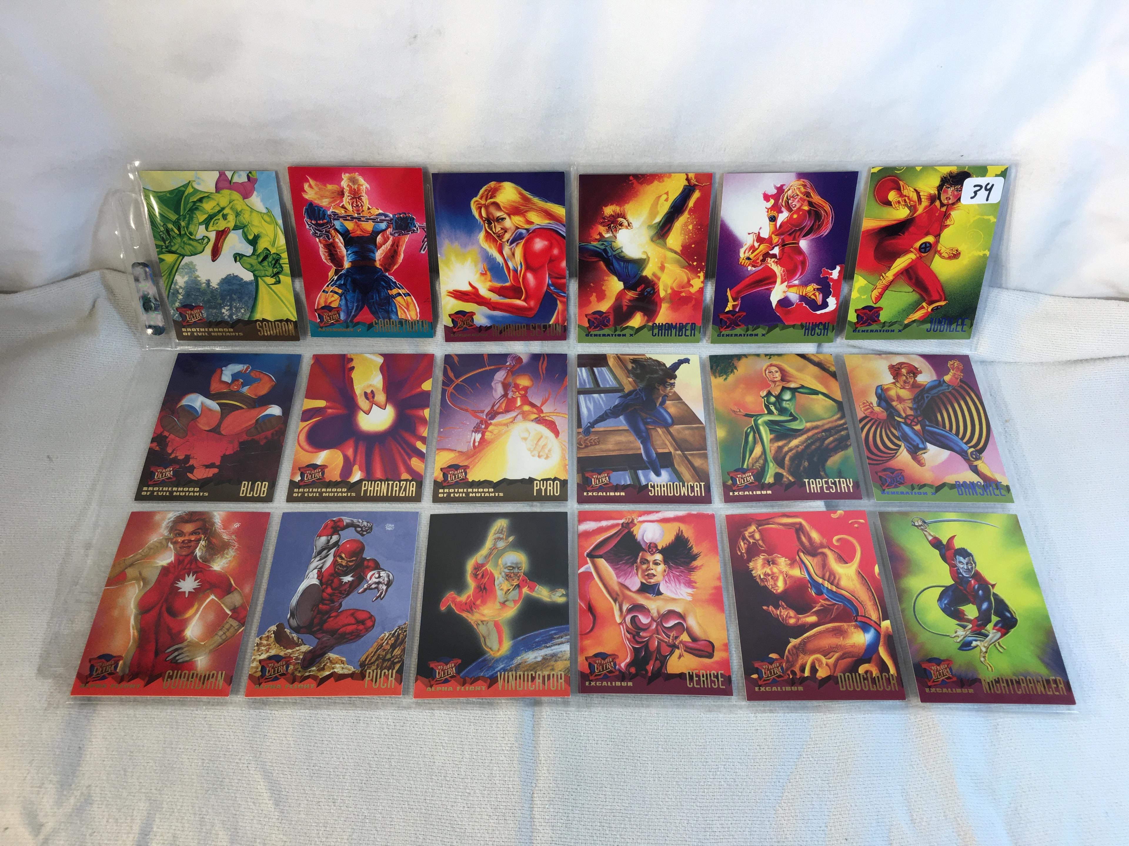 Lot of 18 Pcs Collector Modern Assorted DC and Marvel Super Heroes Trading Game Cards -See Photos