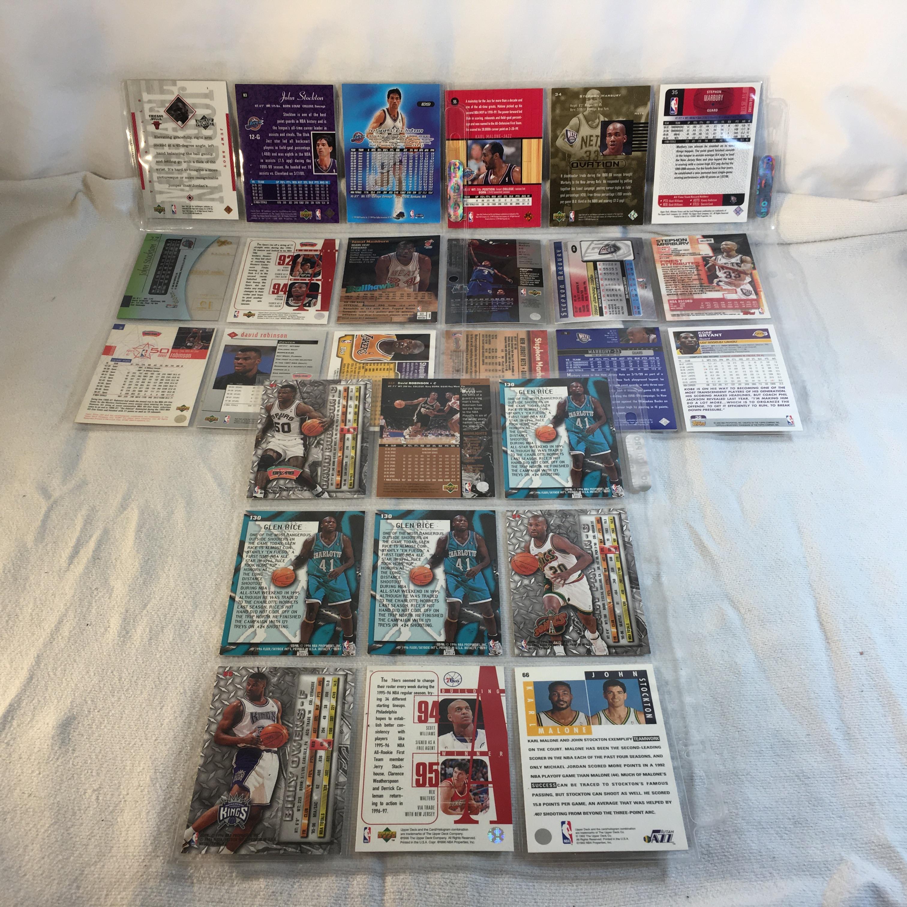 Lot of 27 Pcs Collector Modern NBA Basketball Sport Trading Assorted Cards and Players -See Photos