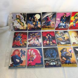 Lot of 18 Pcs Collector Modern Assorted DC and Marvel Super Heroes Trading Game Cards -See Photos