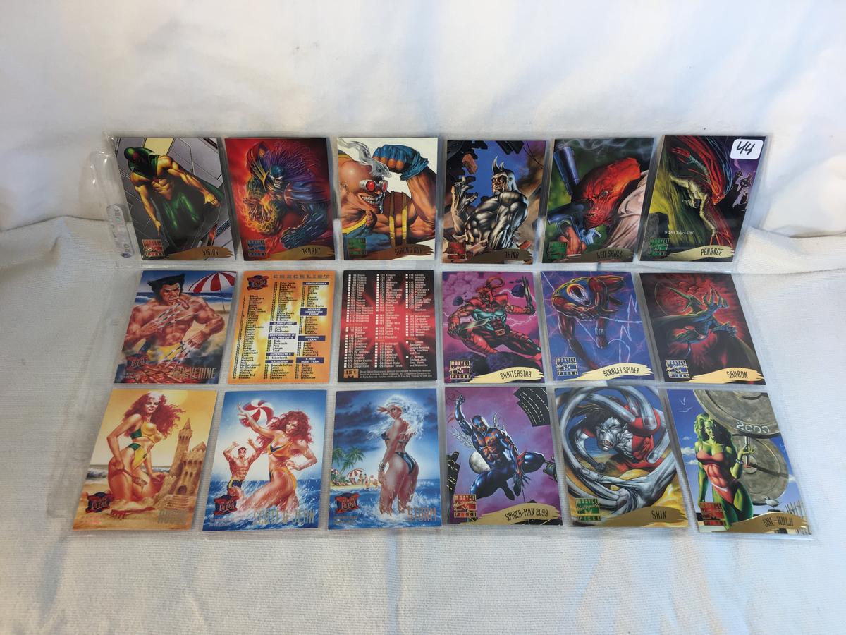 Lot of 18 Pcs Collector Modern Assorted DC and Marvel Super Heroes Trading Game Cards -See Photos