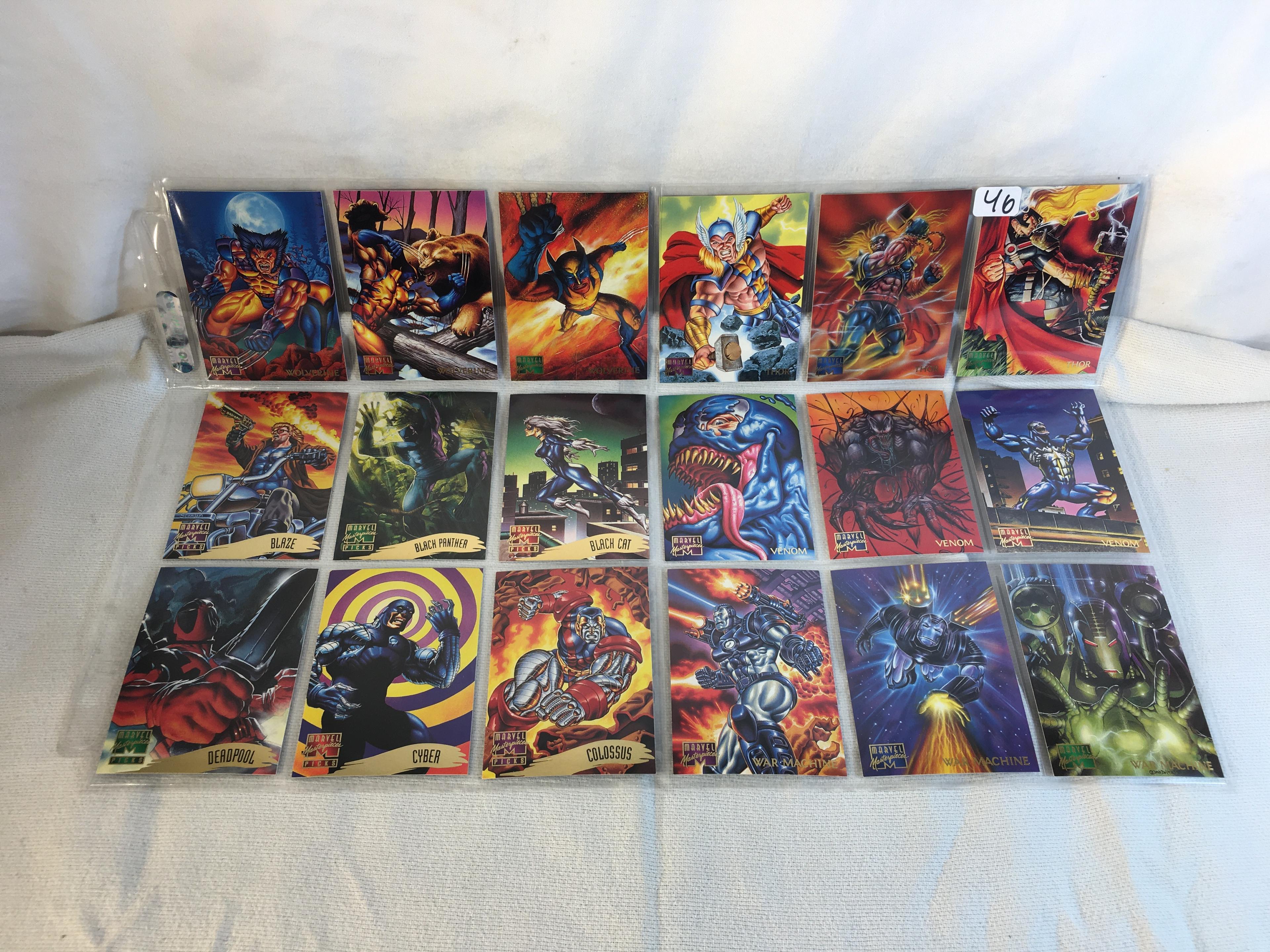 Lot of 18 Pcs Collector Modern Assorted DC and Marvel Super Heroes Trading Game Cards -See Photos