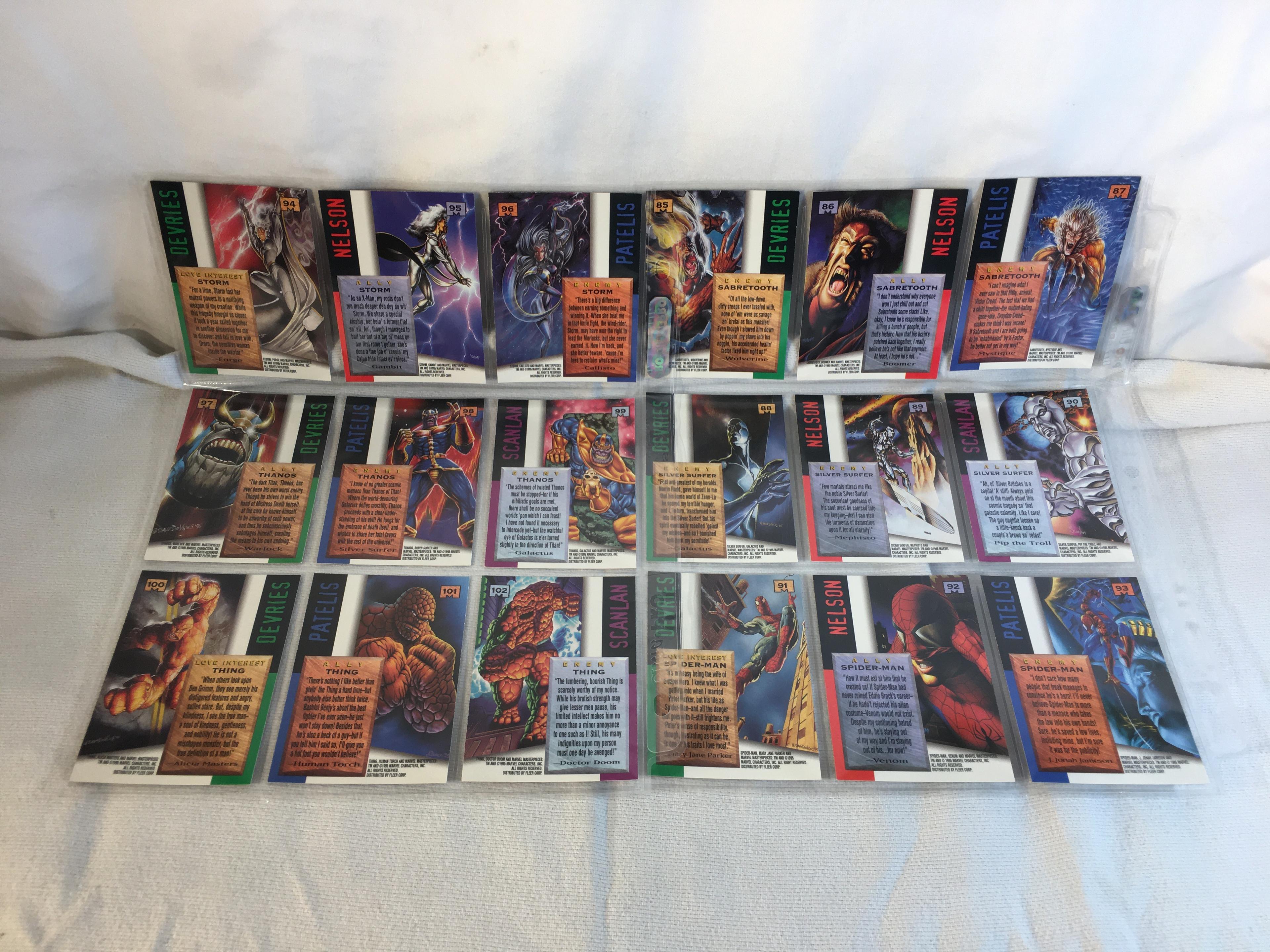 Lot of 18 Pcs Collector Modern Assorted DC and Marvel Super Heroes Trading Game Cards -See Photos