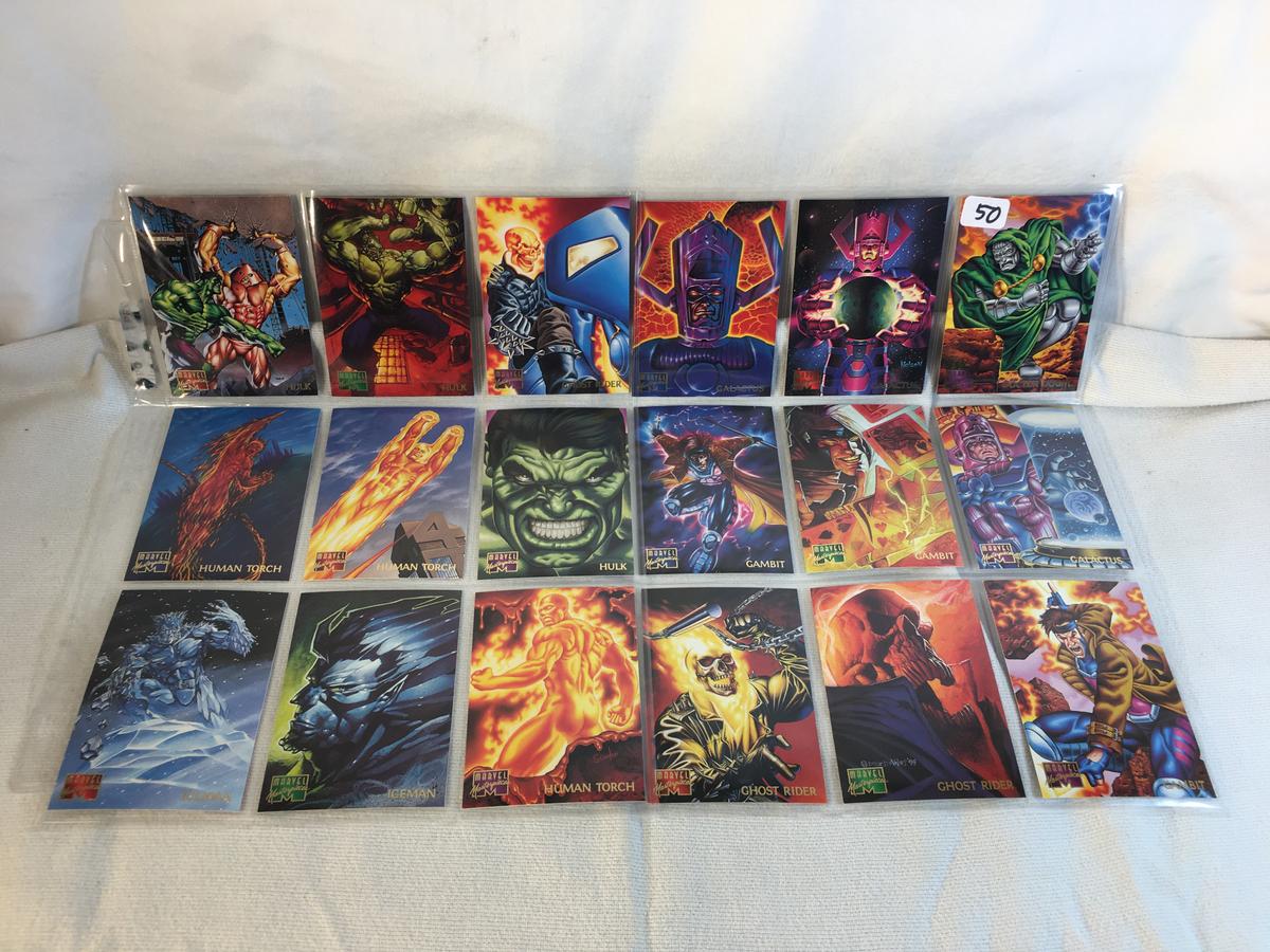 Lot of 18 Pcs Collector Modern Assorted DC and Marvel Super Heroes Trading Game Cards -See Photos