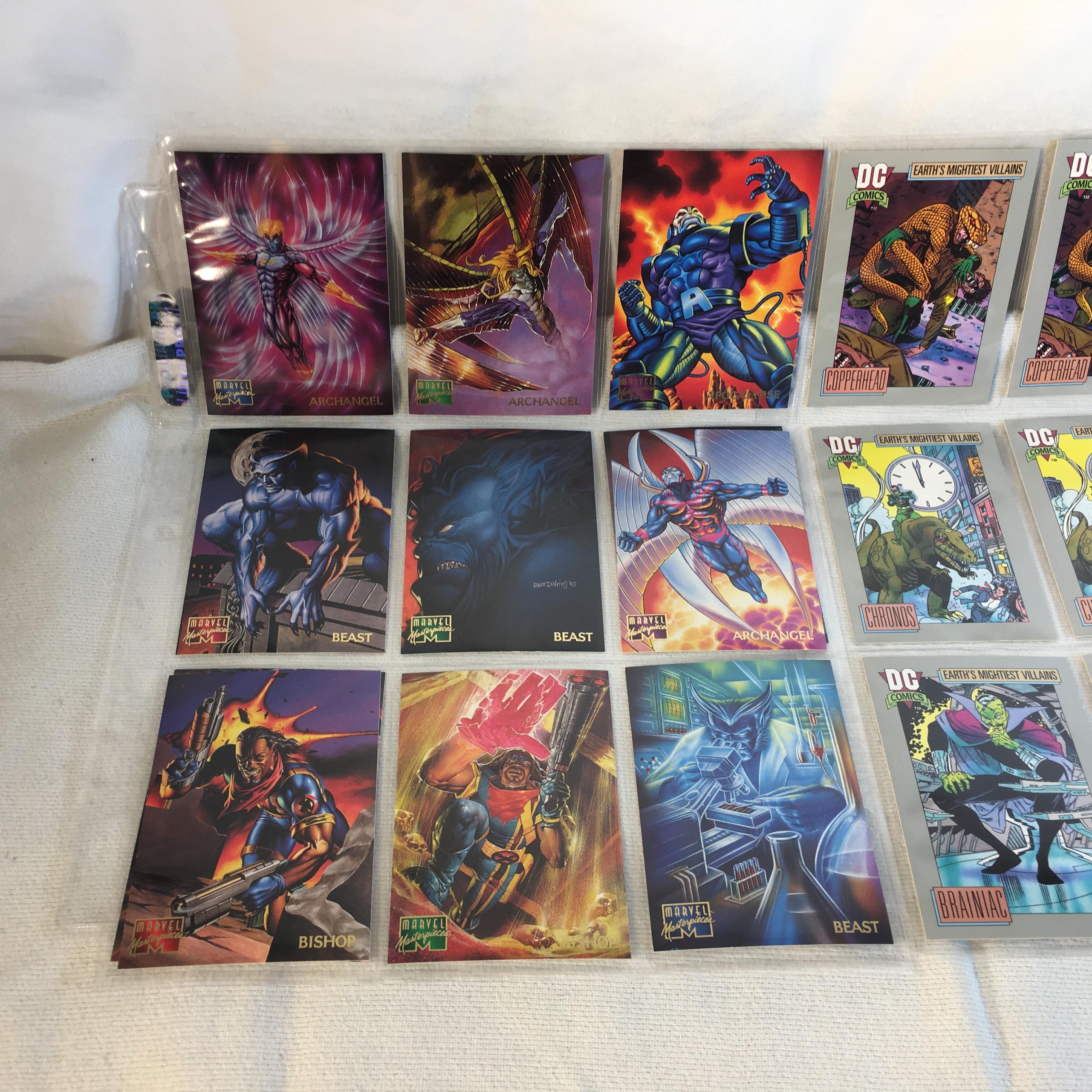 Lot of 18 Pcs Collector Modern Assorted DC and Marvel Super Heroes Trading Game Cards -See Photos