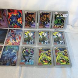 Lot of 18 Pcs Collector Modern Assorted DC and Marvel Super Heroes Trading Game Cards -See Photos