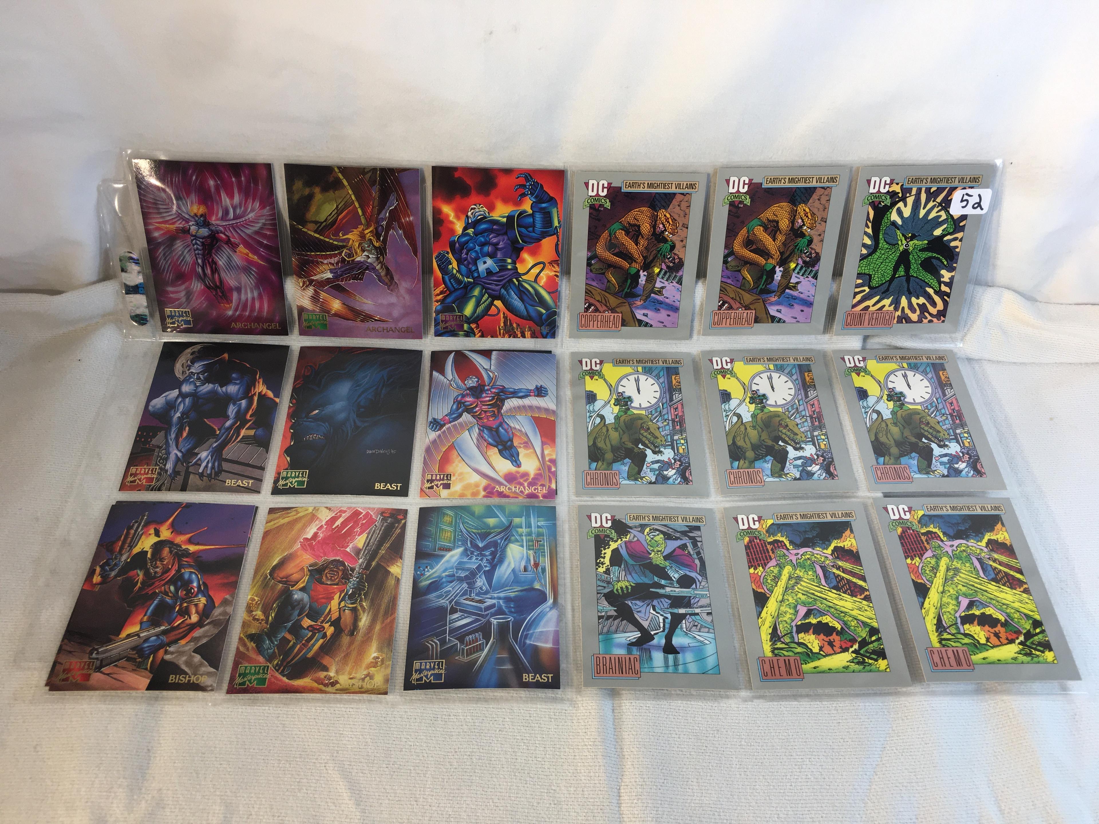 Lot of 18 Pcs Collector Modern Assorted DC and Marvel Super Heroes Trading Game Cards -See Photos