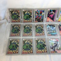 Lot of 18 Pcs Collector Modern Assorted DC and Marvel Super Heroes Trading Game Cards -See Photos