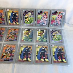 Lot of 18 Pcs Collector Modern Assorted DC and Marvel Super Heroes Trading Game Cards -See Photos