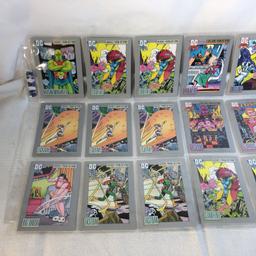 Lot of 18 Pcs Collector Modern Assorted DC and Marvel Super Heroes Trading Game Cards -See Photos