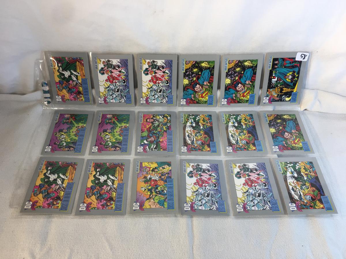 Lot of 18 Pcs Collector Modern Assorted DC and Marvel Super Heroes Trading Game Cards -See Photos