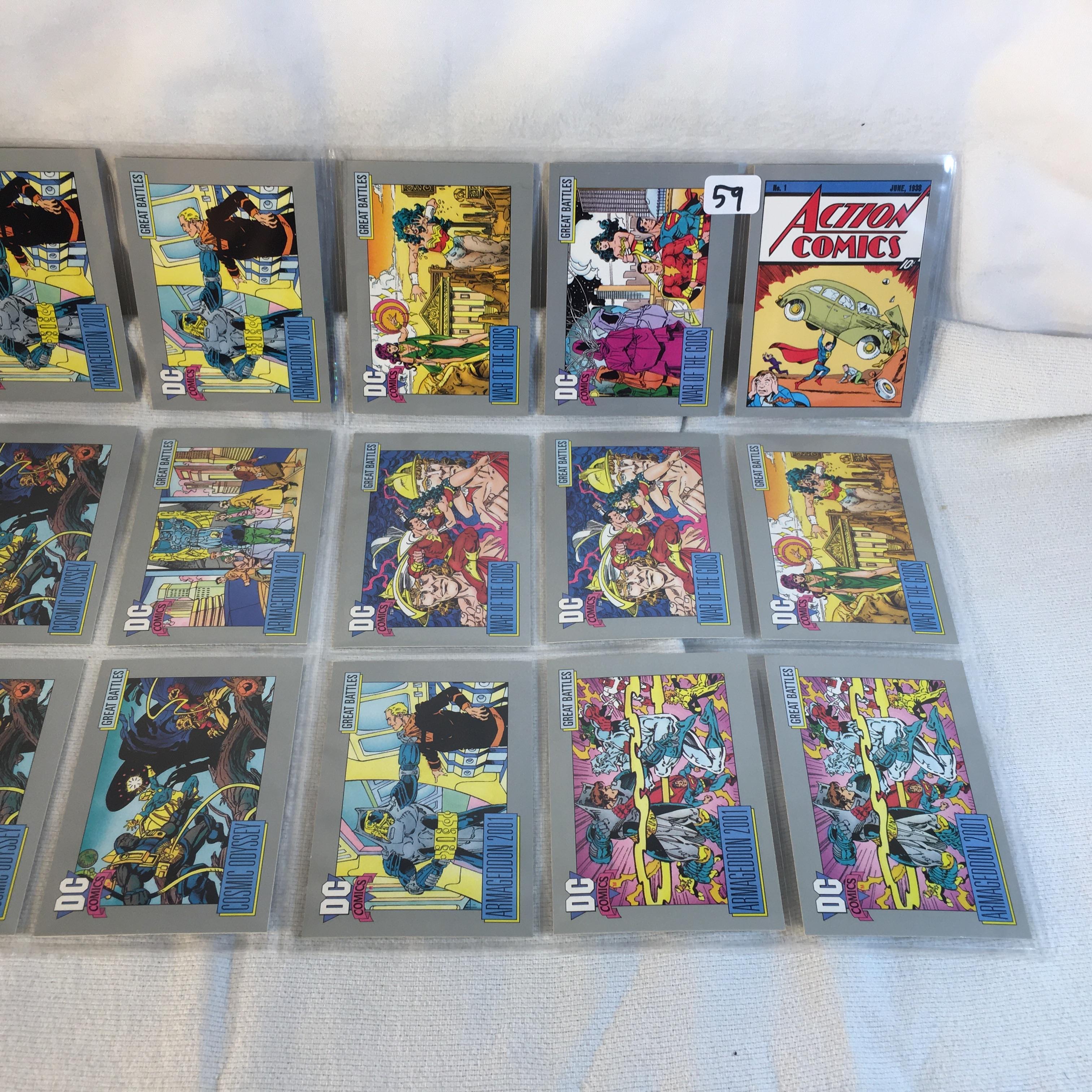 Lot of 18 Pcs Collector Modern Assorted DC and Marvel Super Heroes Trading Game Cards -See Photos