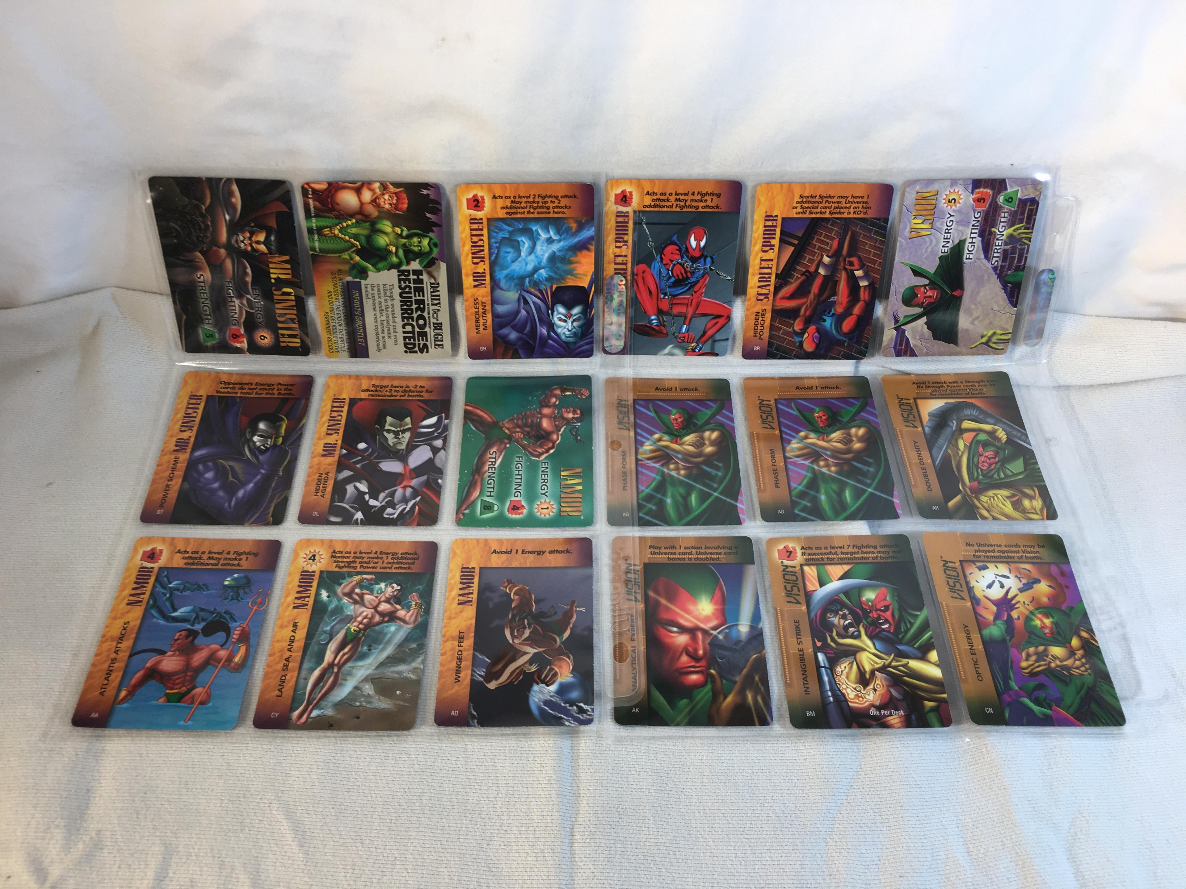 Lot of 18 Pcs Collector Modern Assorted DC and Marvel Super Heroes Trading Game Cards -See Photos