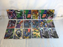 Lot of 18 Pcs Collector Modern Assorted DC and Marvel Super Heroes Trading Game Cards -See Photos