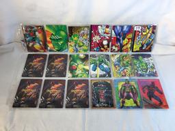 Lot of 18 Pcs Collector Modern Assorted DC and Marvel Super Heroes Trading Game Cards -See Photos