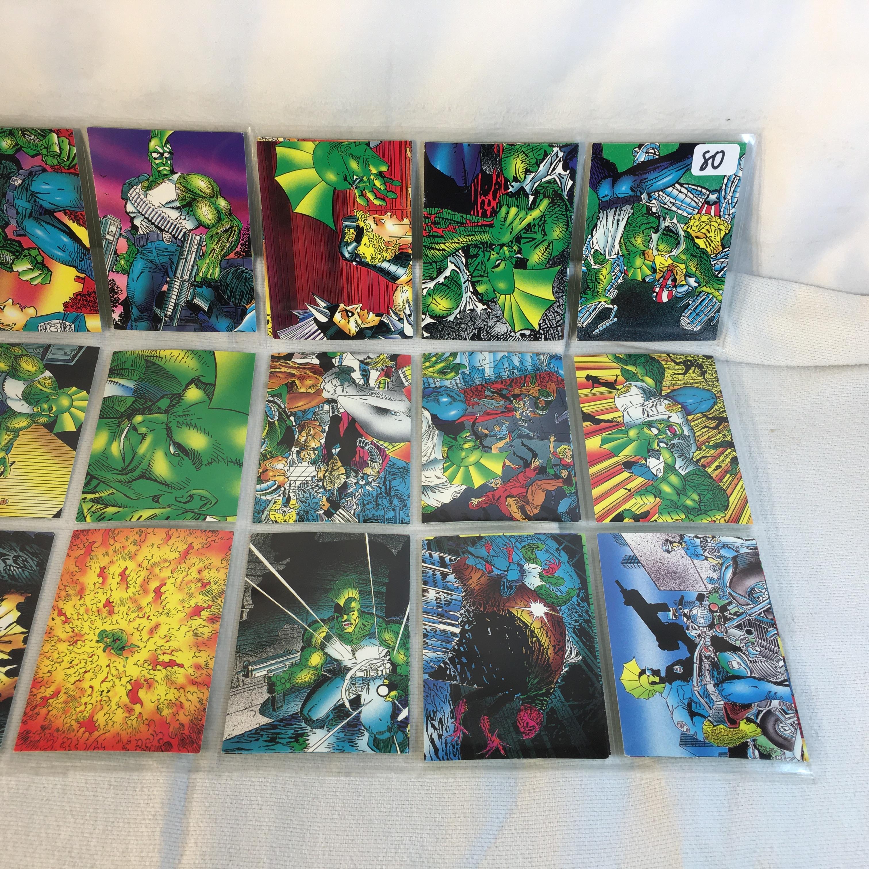 Lot of 18 Pcs Collector Modern Assorted DC and Marvel Super Heroes Trading Game Cards -See Photos